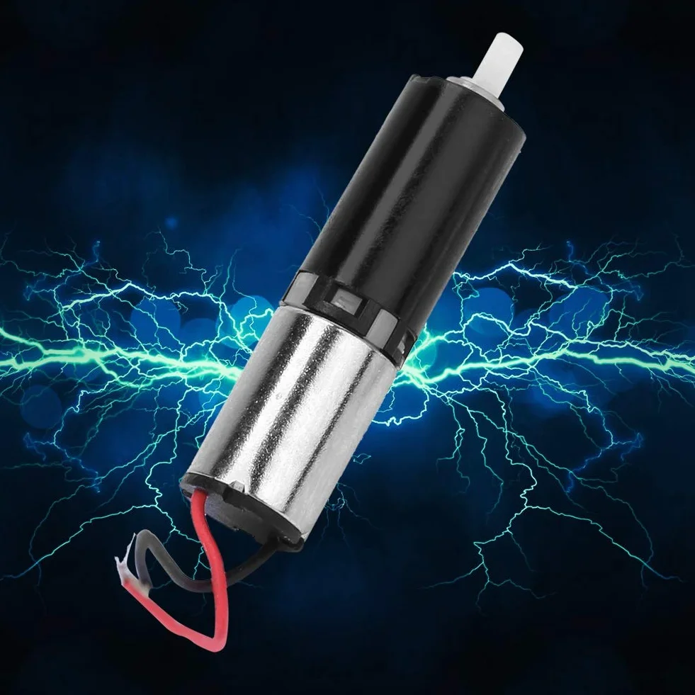 Precyzyjny Silnik z Przekładnią 6 mm, Mini Mikro Reduktor Planetarny, DC 3V Elektryczny Mikro Silnik z Wysoką Redukcją Prędkości (Cztery Etapy), Motoreduktor do Precyzyjnych Urządzeń