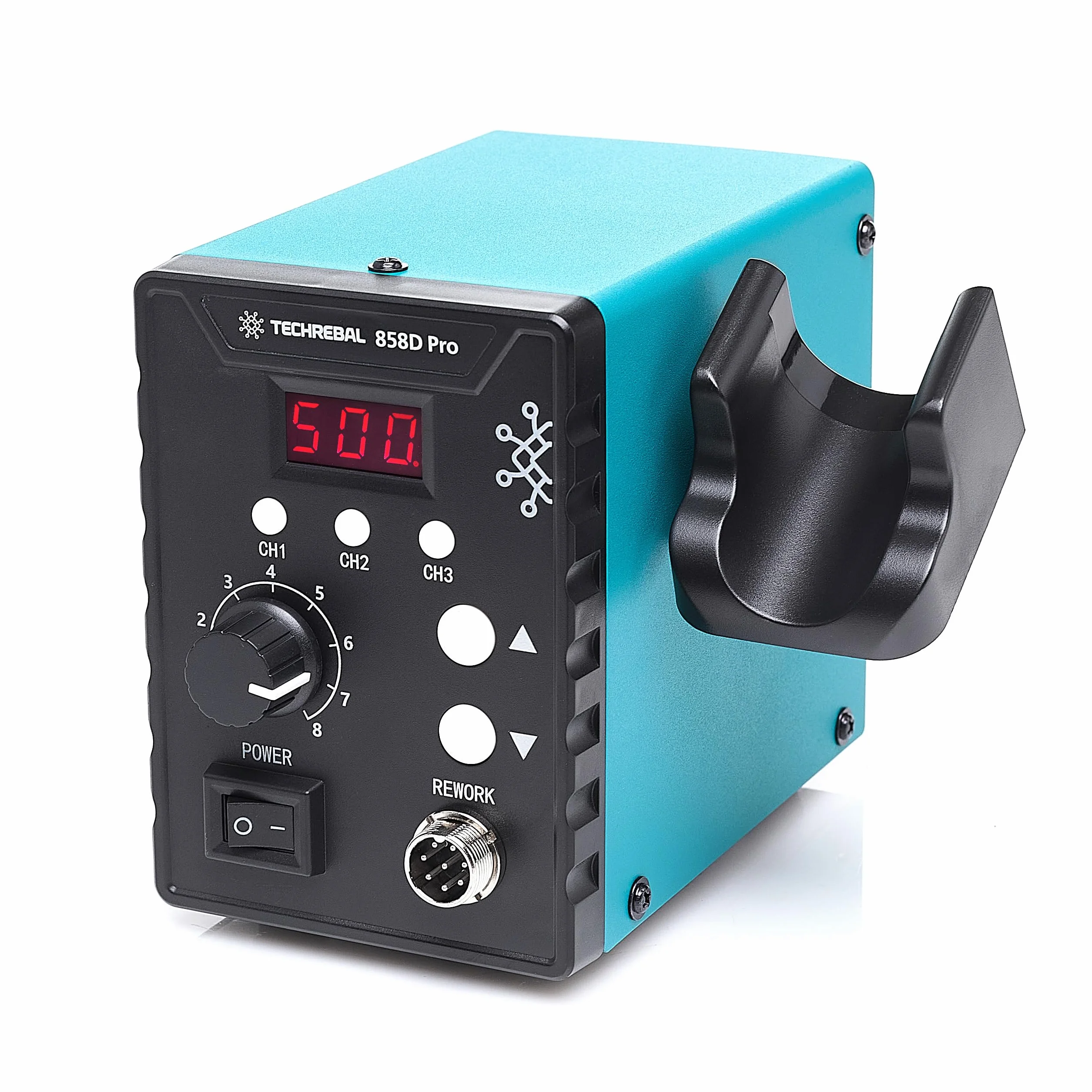 Stacja Lutownicza Hot-Air 700W TECHREBAL 858D Pro Lutownica Grotowa Kolba Gorące Powietrze
