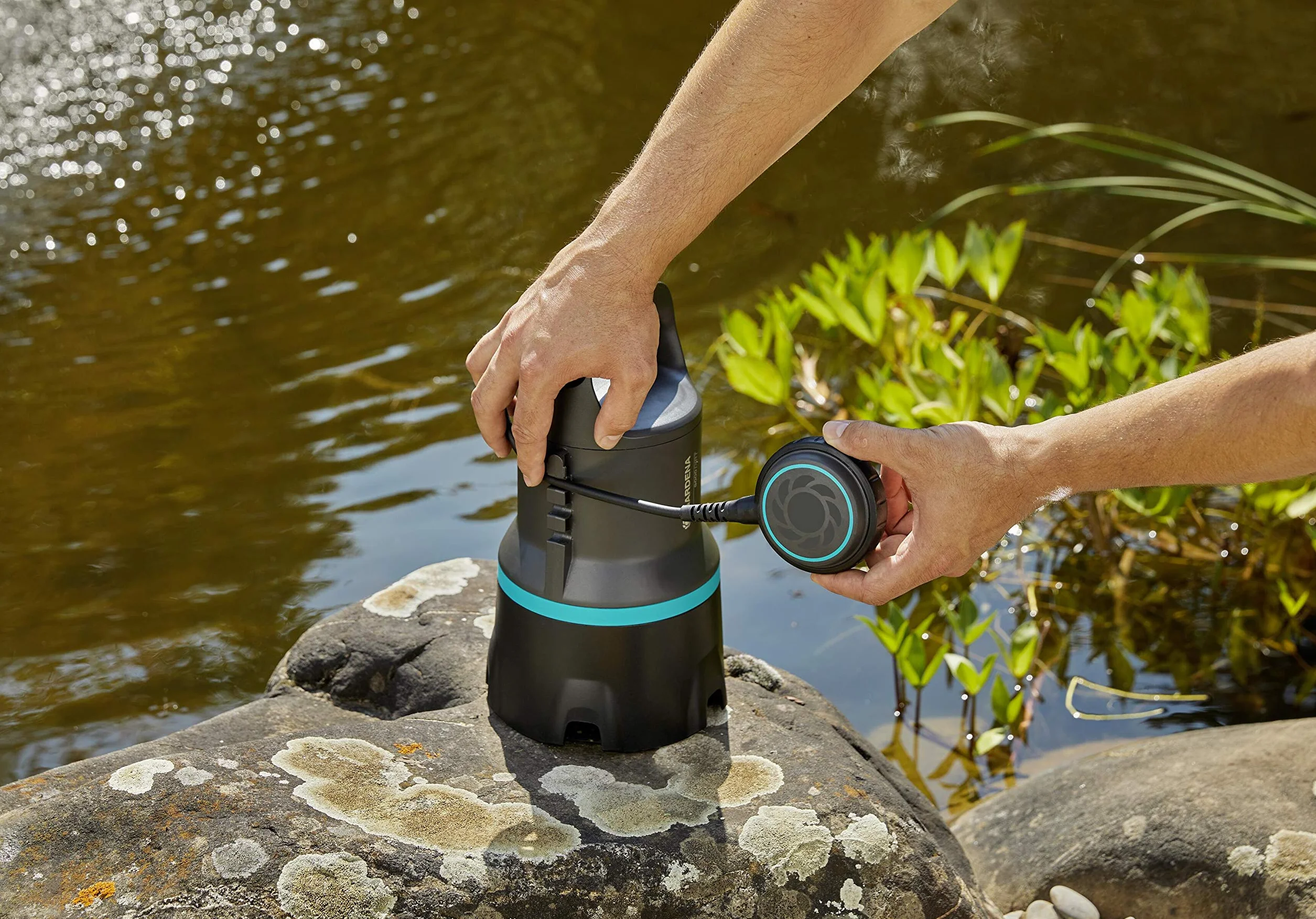 Gardena pompa zanurzeniowa 9000 l/h 300 W 25 mm cząstki brudu automatyczna wyłącznik pływakowy 9040-20