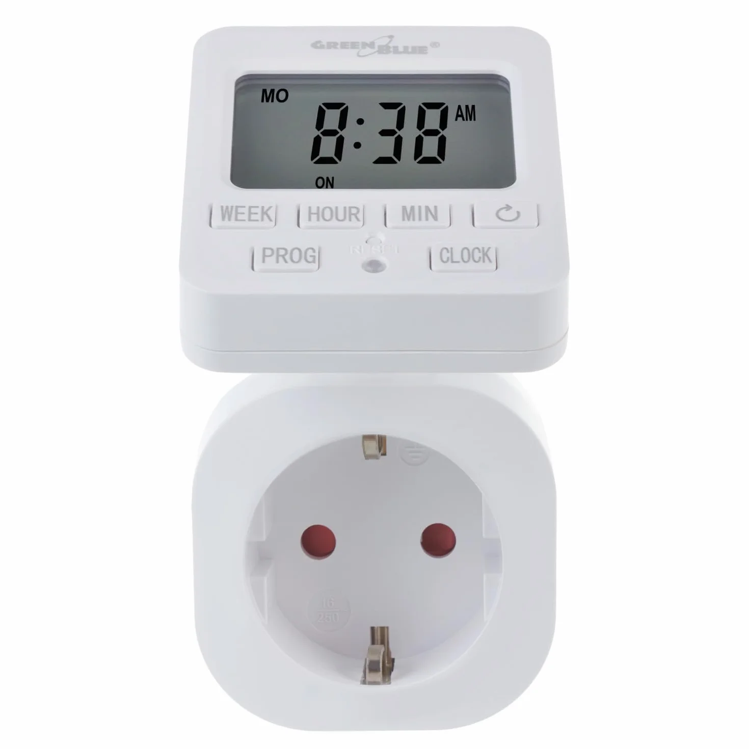 GreenBlue GB605 Zegar Cyfrowy Programator Timer Max. 16A IP20 (Gniazdo F Schuko)
