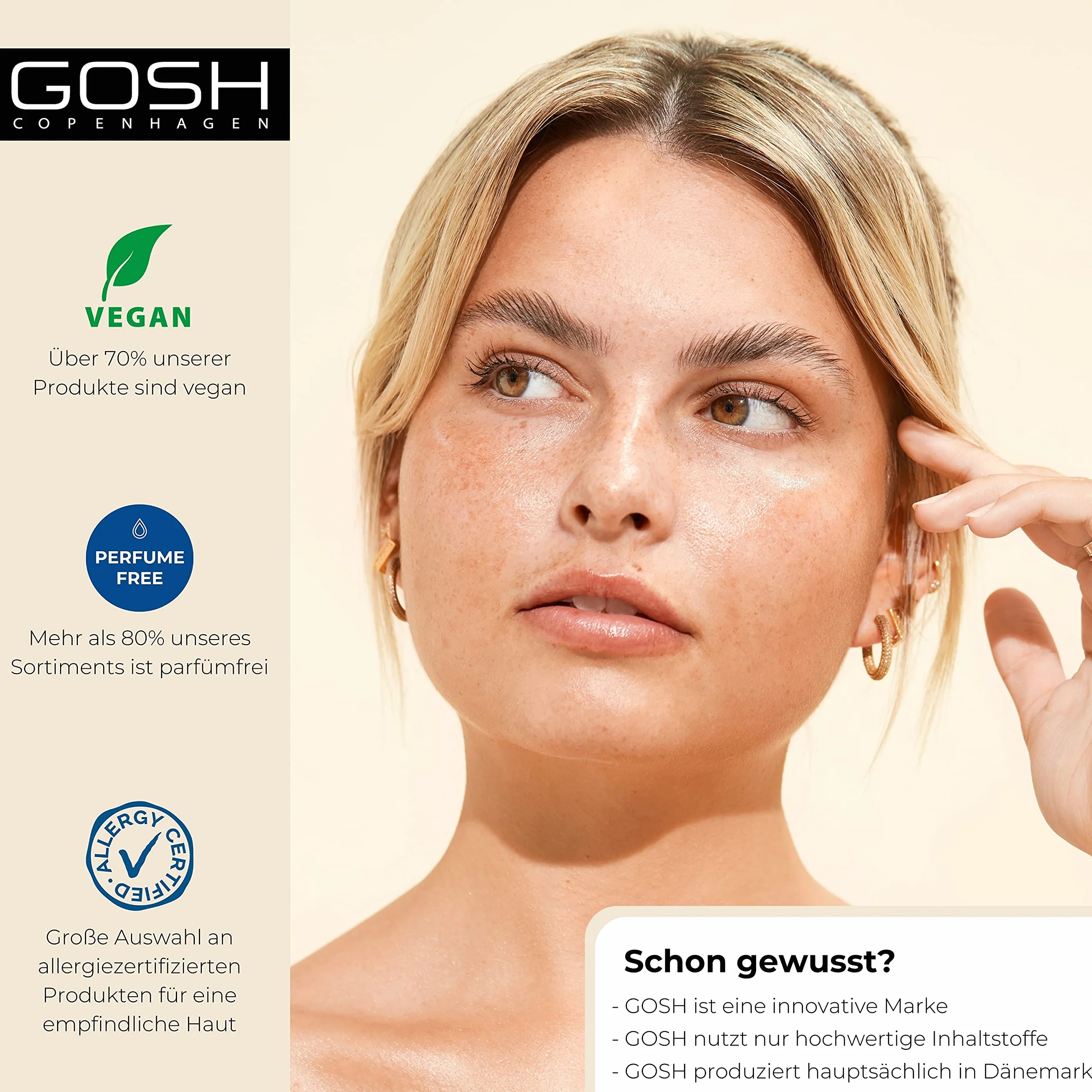 Gosh Bb Cream Foundation Primer Moisturizer #03-Warm Beige, 30 ml