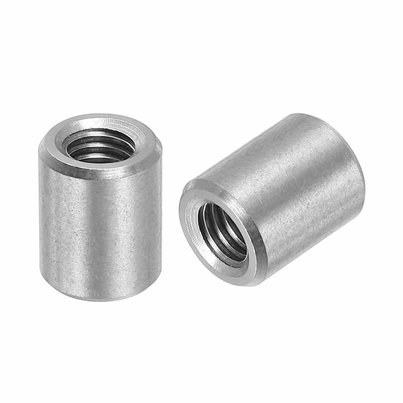 QUARKZMAN 10 sztuk okrągłych nakrętek łączących M5, nakrętka łącząca ze stali nierdzewnej 304 o długości 10 mm / 0,39 ", nakrętka kołka, tuleja, długość wspornika nakrętki pręta M5 x 10 x 8 mm