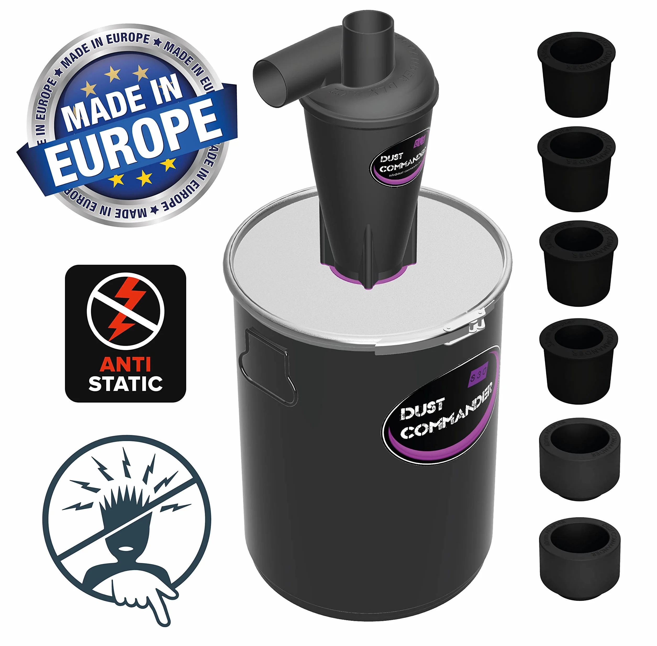 DUST COMMANDER S30 zestaw stalowy 30 litrów