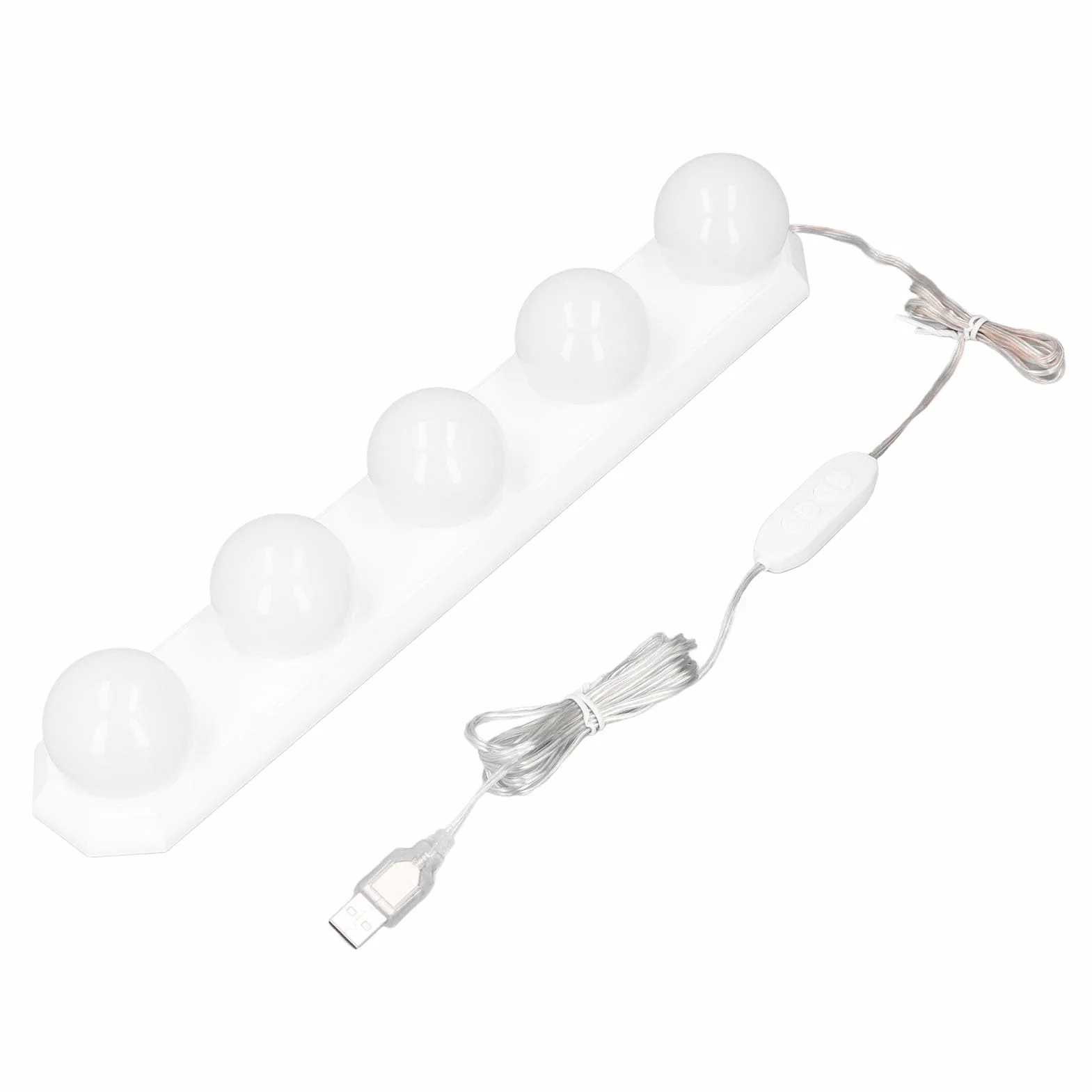 Fafeicy Regulowana jasność Lustrzanych Lampek do Szatni, 5 Lamp 3 Kolorowe Temperatura USB Make Up Light