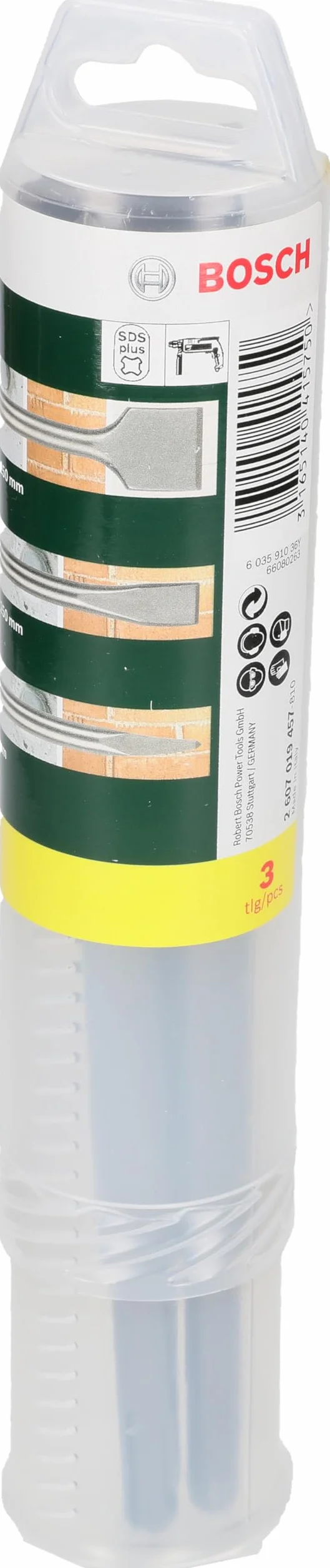 Bosch Dłuto Ø 250 mm 3 Elementy Srebrny
