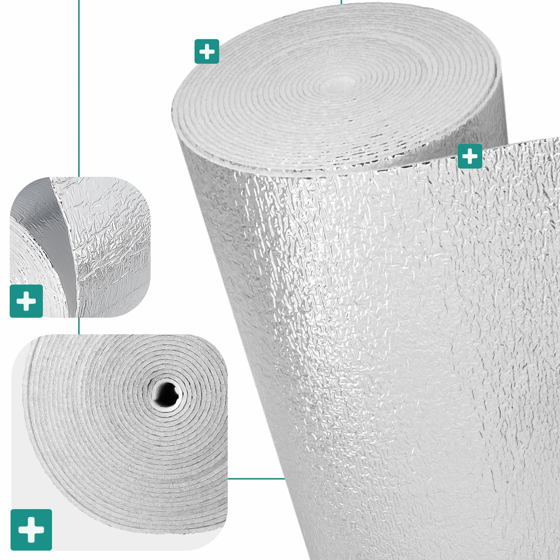 Millto Ekran Zagrzejnikowy Mata Aluminiowa 5m Pianka Termoizolacyjna Izolacja Ścienna Folia Odblaskowa