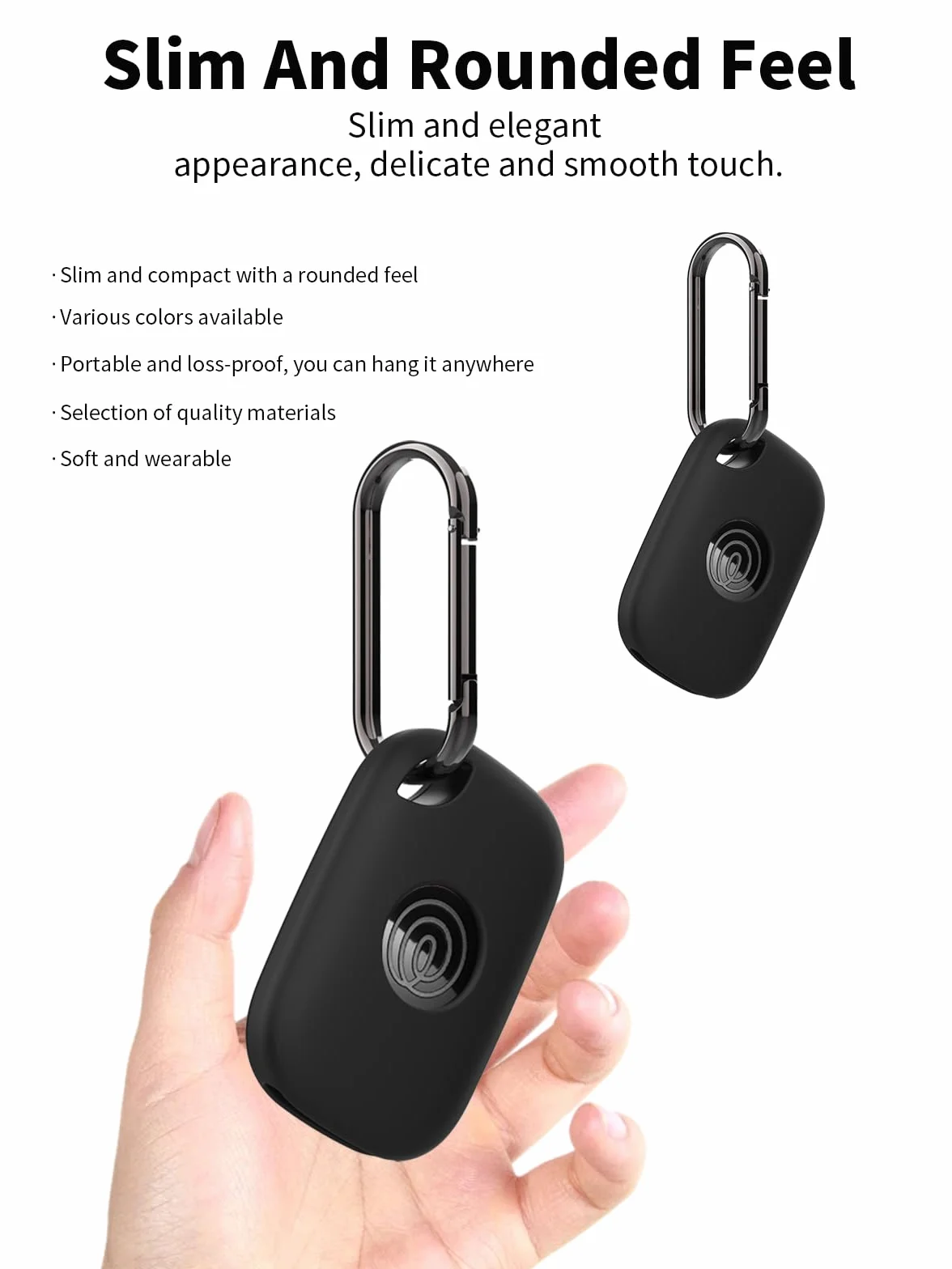 2-pak etui ochronne do Tile life360 Pro z silikonowym brelokiem do kluczy - trwałe i stylowe etui, wodoodporne, odporne na upadki - czarne