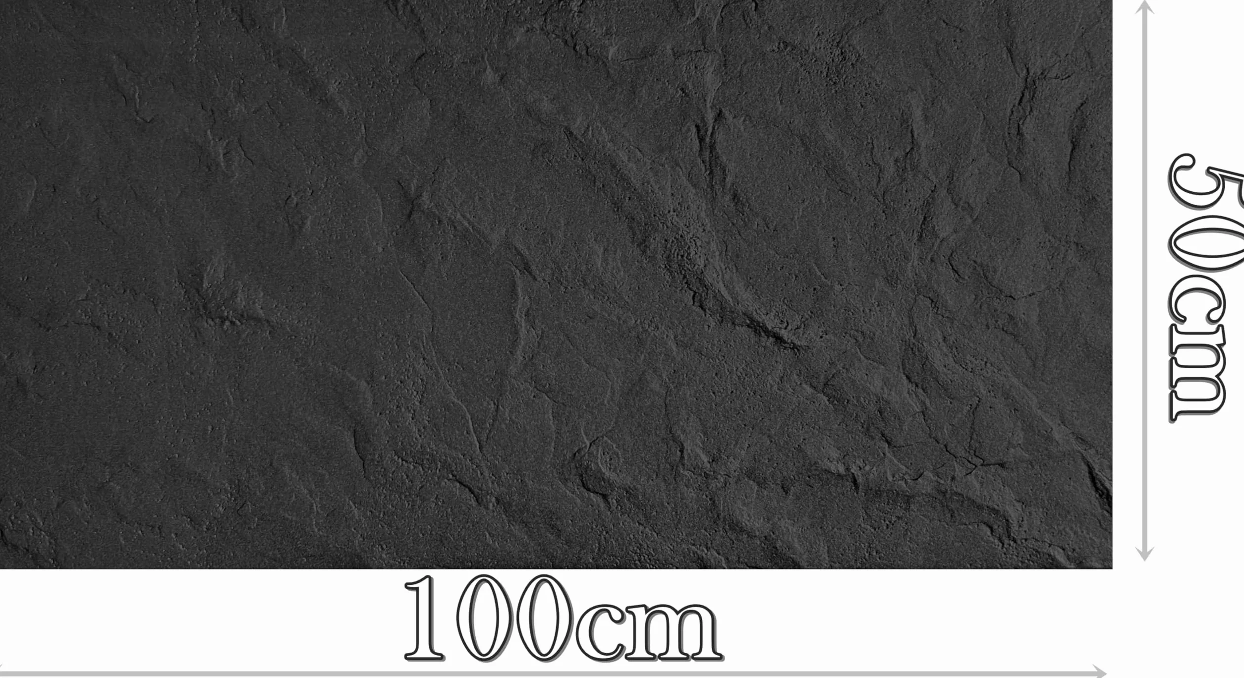 Panele ścienne Deccart 100x50 cm imitacja kamienia Czarny blok skalny 4 sztuki 2 m²