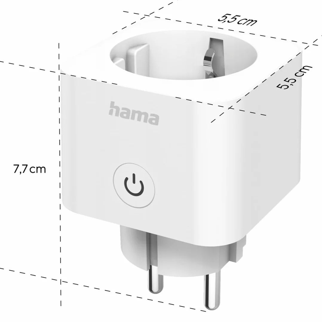 Hama Inteligentne gniazdko WLAN WiFi 3680W IP20 biały