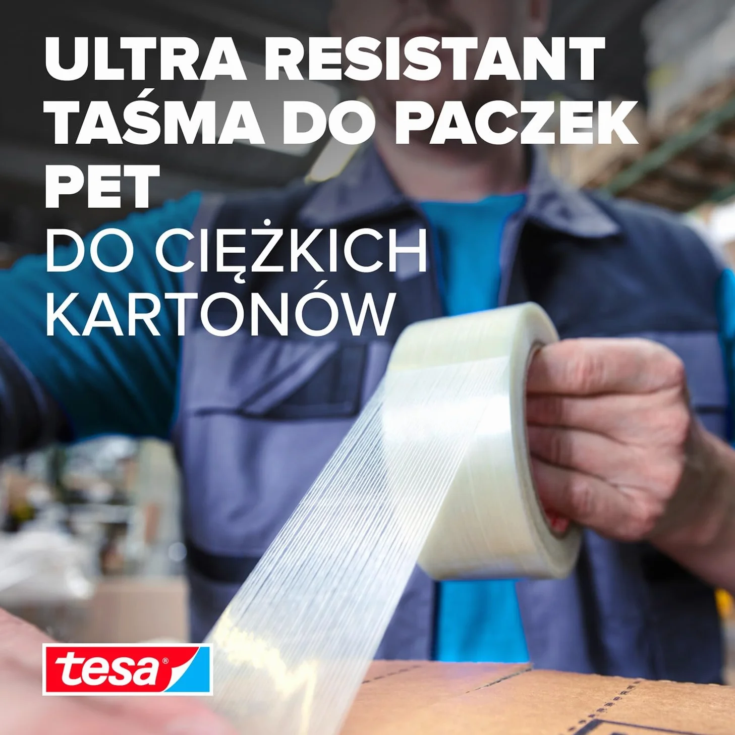 Tesa Ultra Resistant Taśma Filamentowa 50 m x 50 mm Przezroczysty