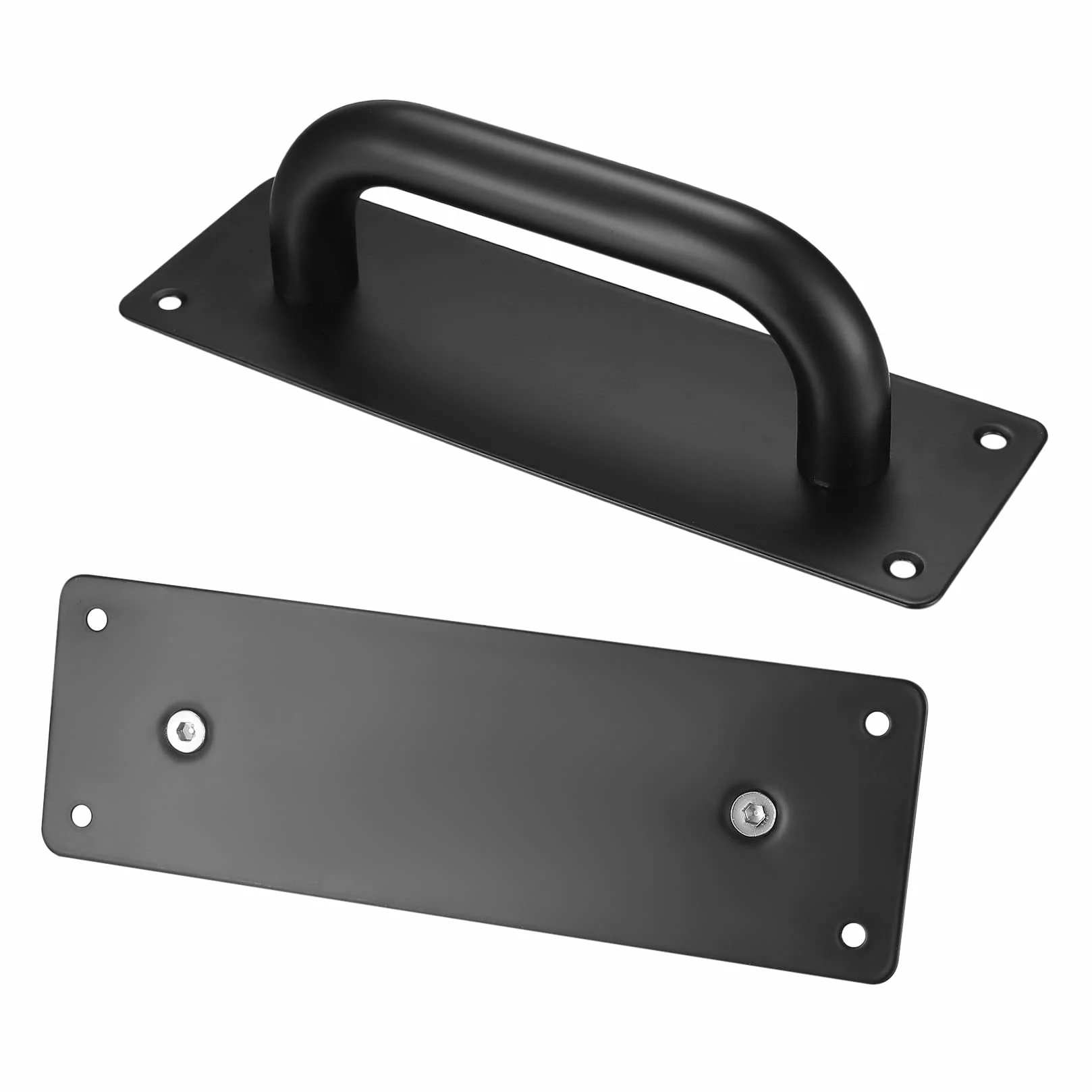 Uchwyty ze stali nierdzewnej z tylną płytą do drzwi i szafek (200 x 65 mm)