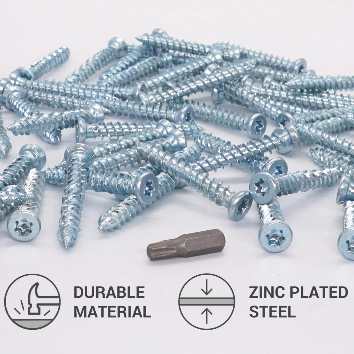 Śruby do betonu ocynkowane 7,5 x 52 mm SKIR'CO 10 szt. głowica stożkowa