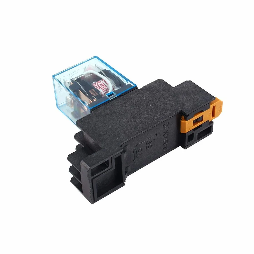 AC 220V przekaźnik mocy cewki 8 pinów 10A DPDT LY2NJ HH62P HHC68A-2Z przekaźnik mocy z gniazdem