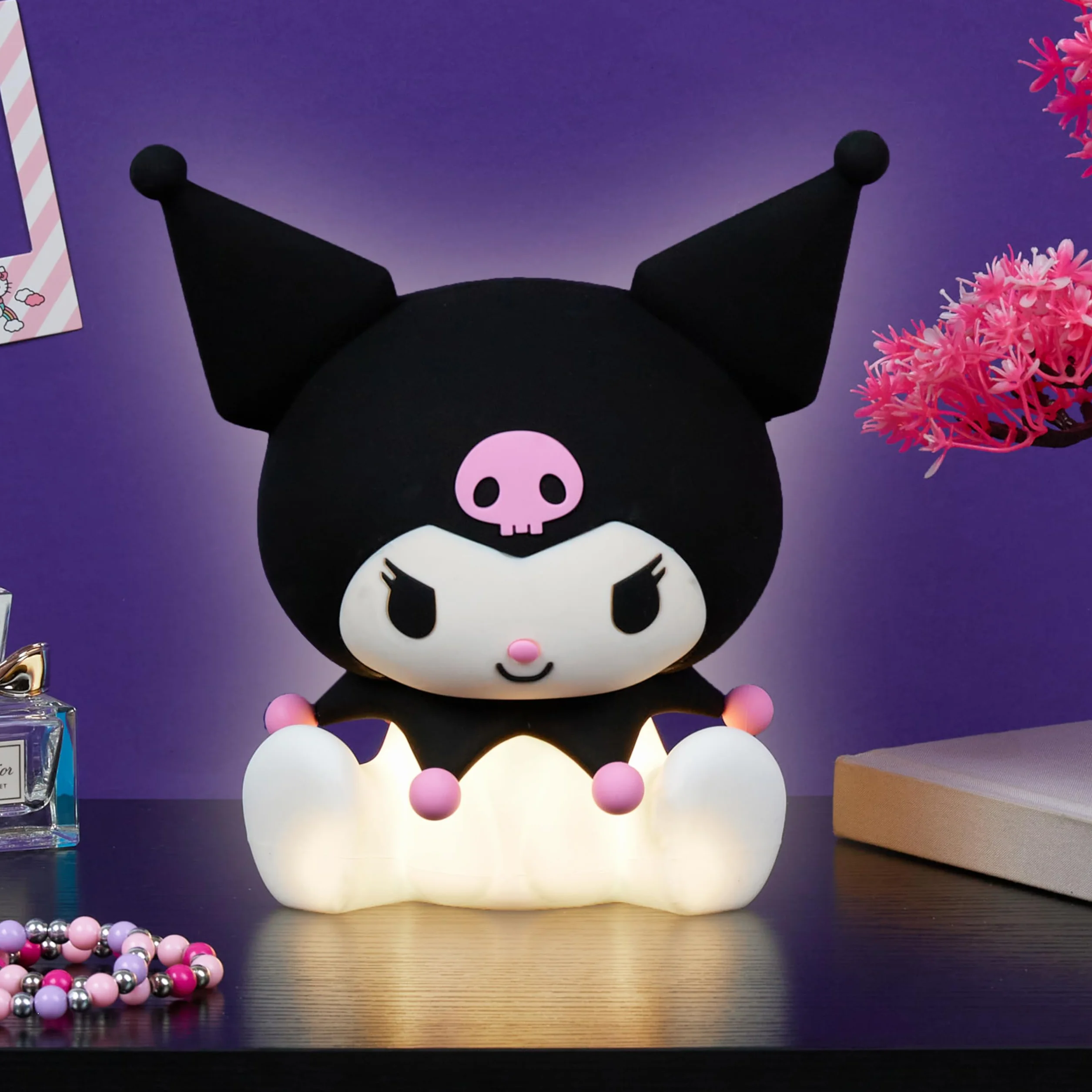 Sanrio Hello Kitty Kuromi Silikonowa Lampka Nocna LED 3D dla Dzieci i Dorosłych