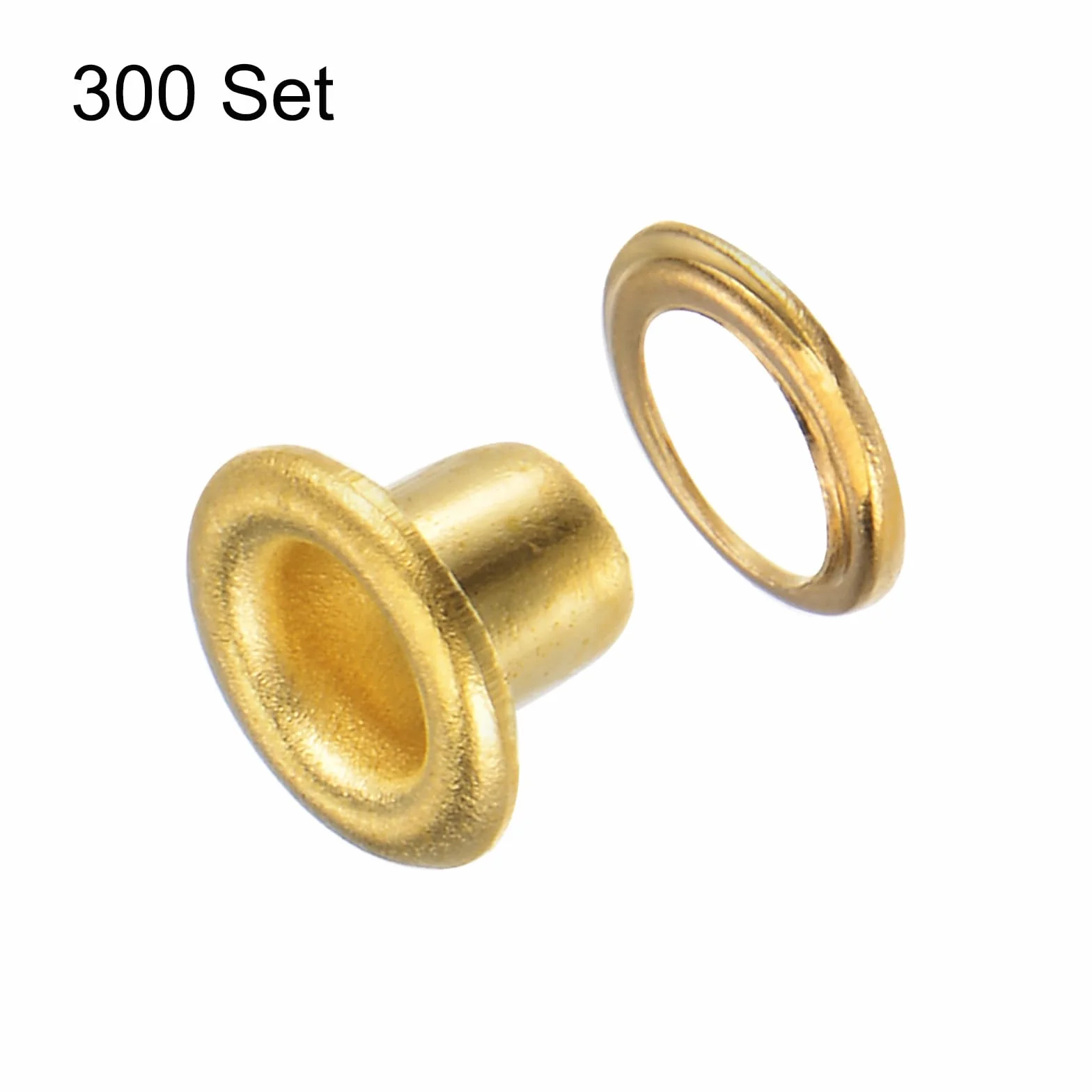 Zestaw oczek metalowych 3 mm 1/8 cala złoty odcień 300-częściowy do butów ubrań pasków DIY