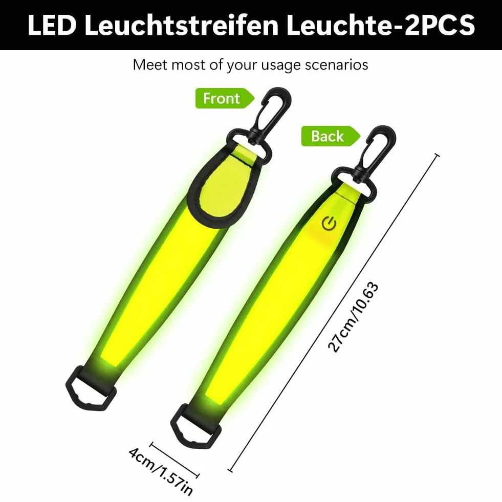 Flintronic Odblaskowa lampa błyskowa LED, 3 tryby światła, wodoodporne odblaskowe światło bezpieczeństwa, odpowiednie do plecaka, turystyki, jazdy na rowerze