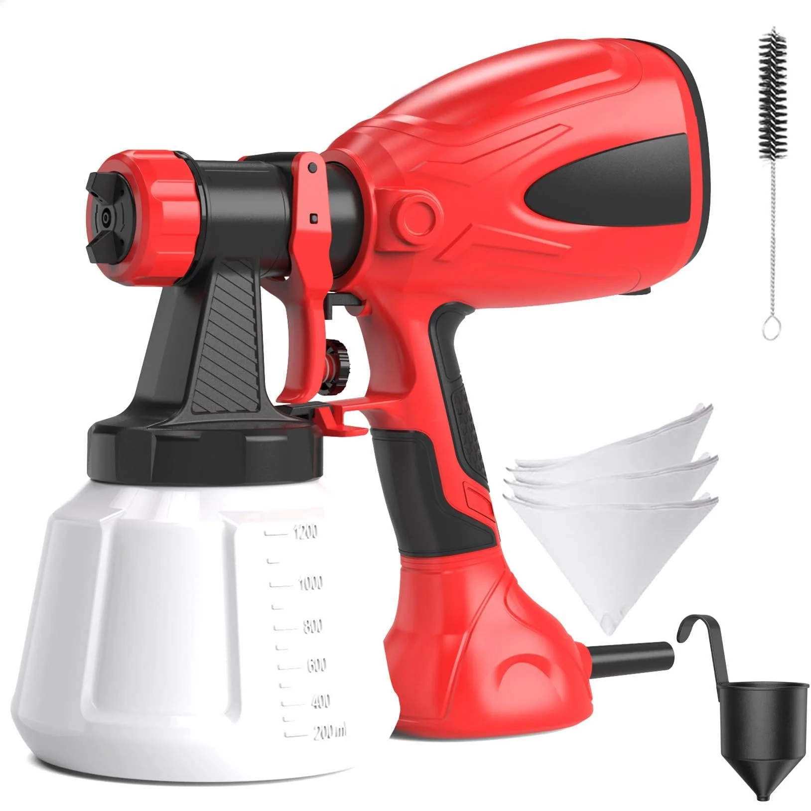 Pistolet do malowania 650 W 1200 ml 4 dysze 3 tryby
