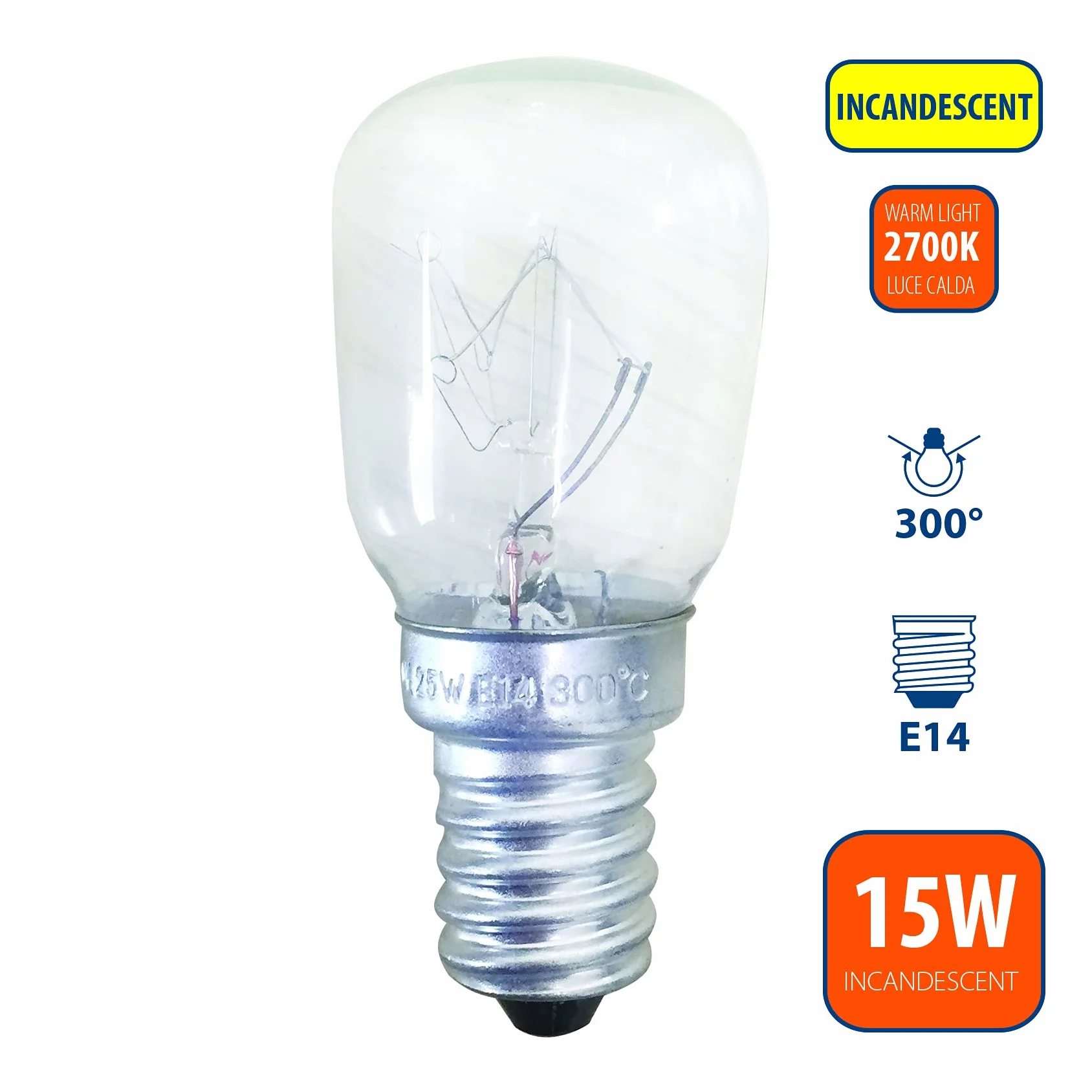 Żarówka żarowa ST26 E14 15W 100lm 3000K do piekarnika