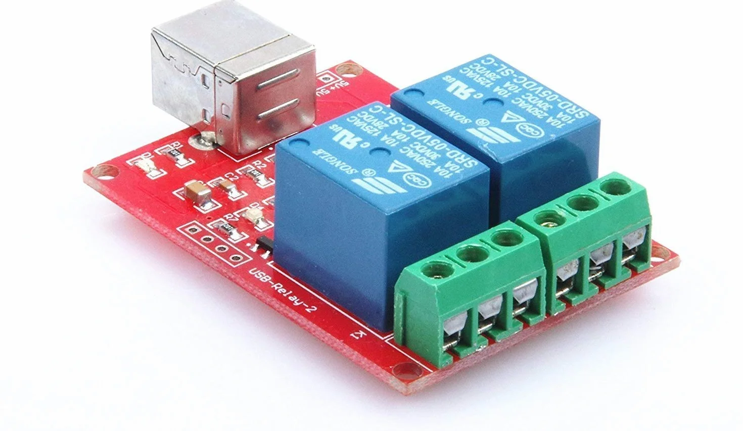 DollaTek DC 5V 2-kanałowy moduł przekaźnika USB sterownik przełącznik PC Intelligent Control