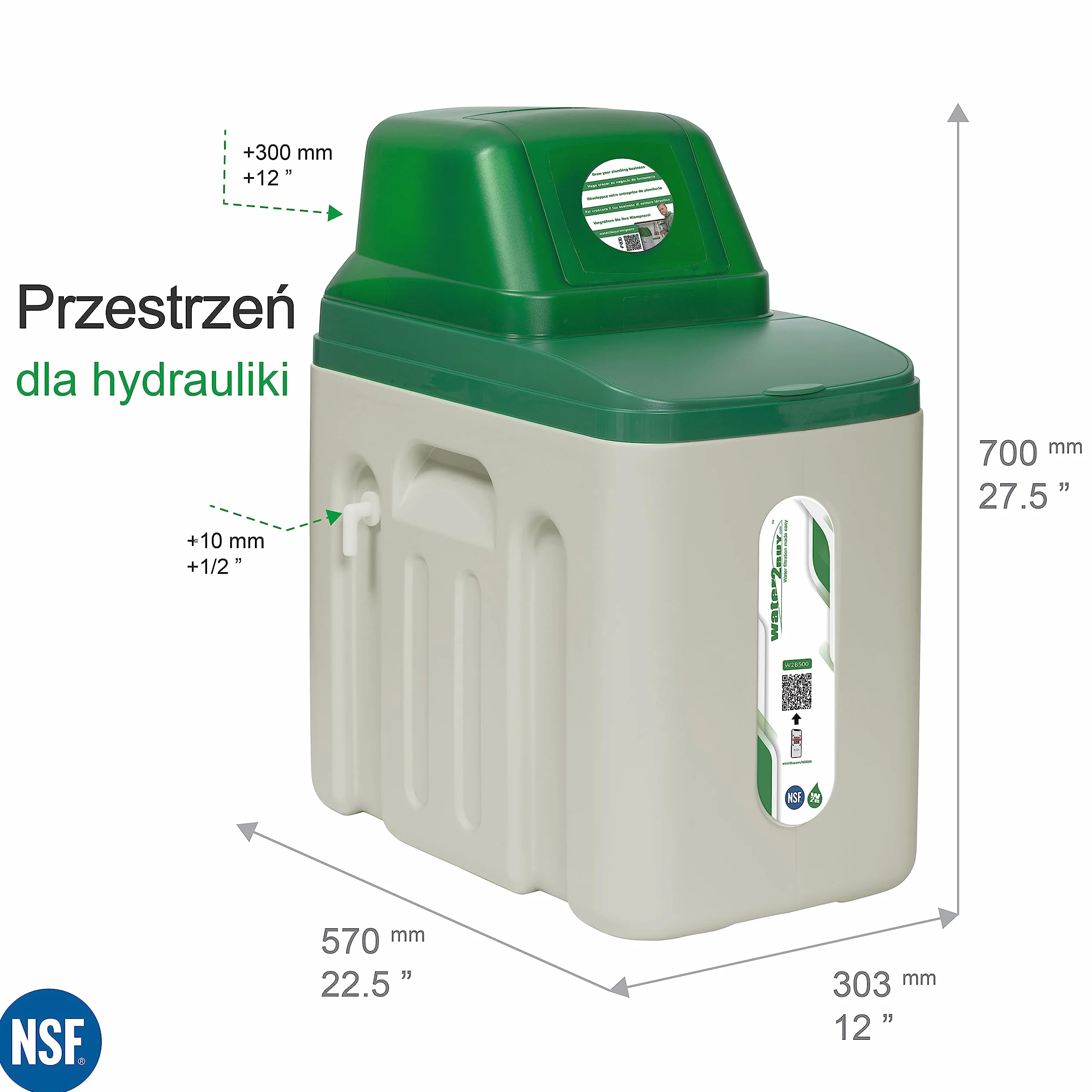 Water2Buy EASY W2B500 Zmiękczacz Wody dla 8 Osób