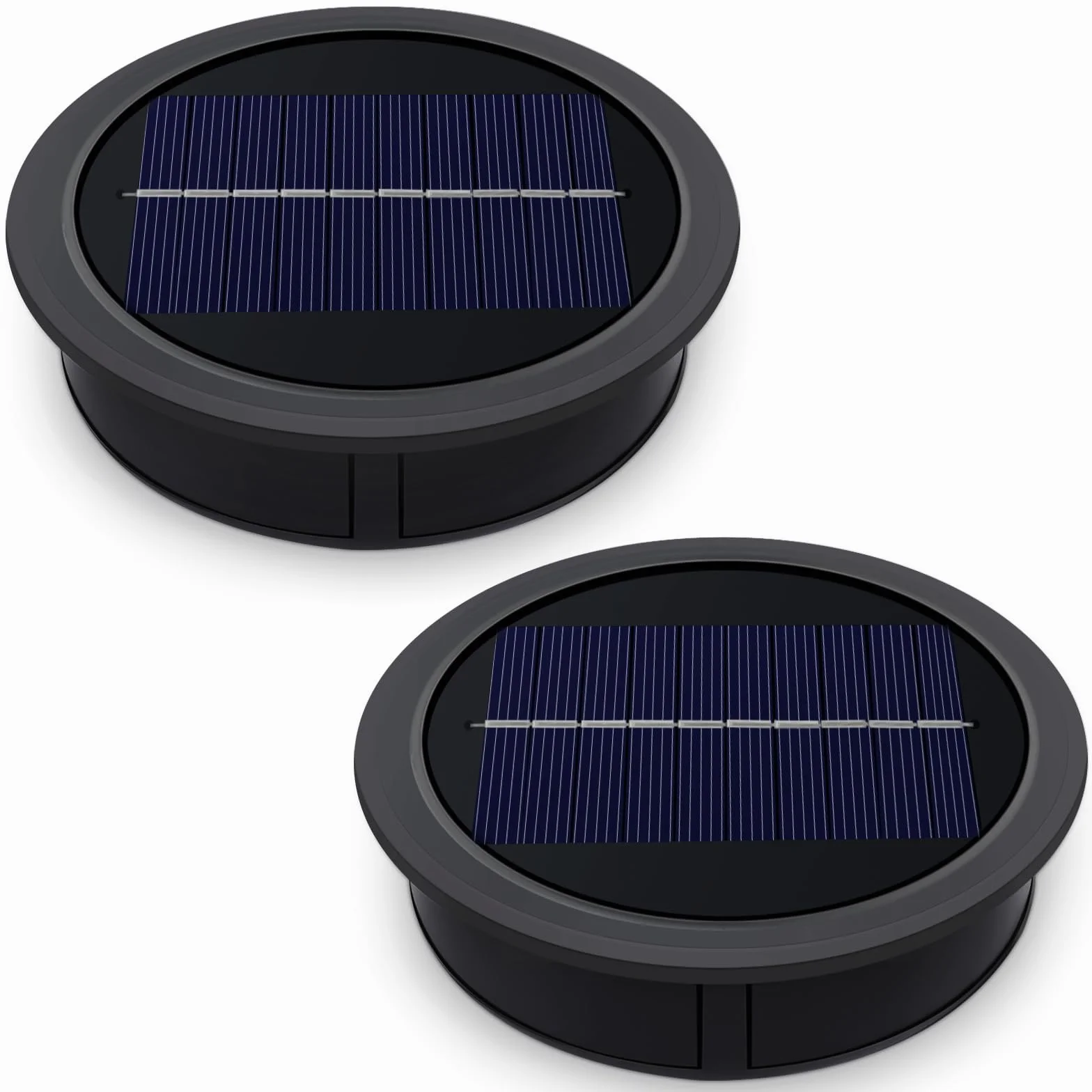 Wymienna górna część lampy solarnej 10,5 cm 3,7 V 1200 mAh IP44 ciepłe białe światło panel słoneczny 2 szt