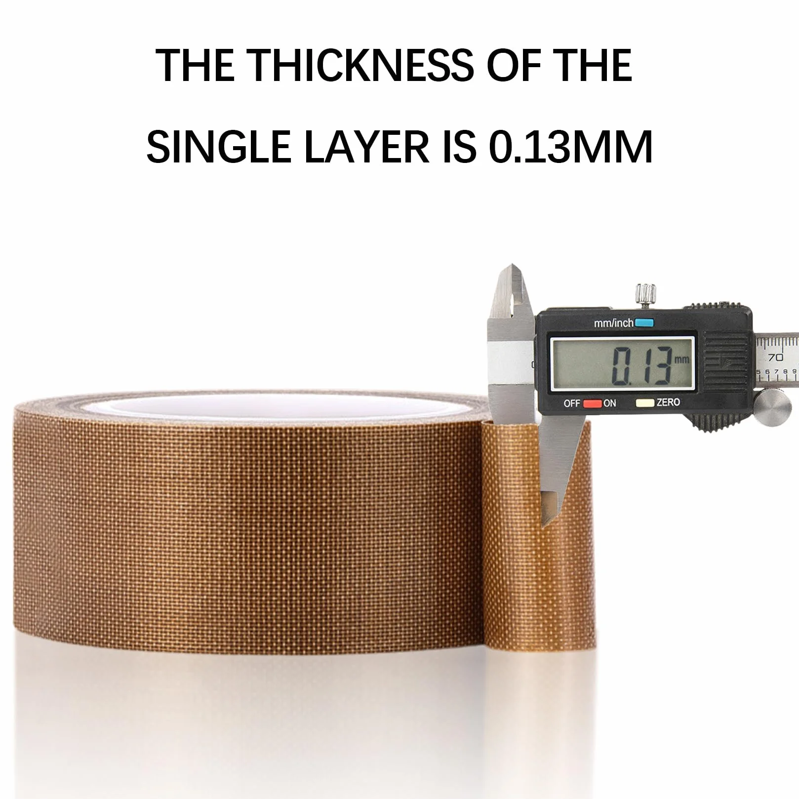 HOEREV teflonowa taśma klejąca PTFE, samoprzylepna silikonowa, grubość 0,13 mm, długość 30 m, 9,5 mm