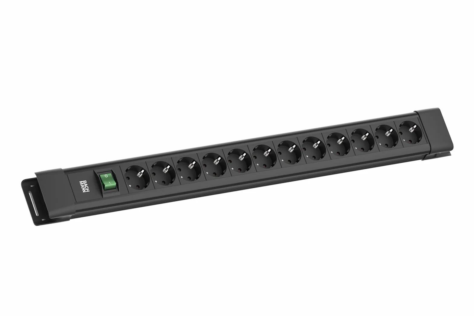 BACHMANN CONNECTUS Listwa zasilająca 4 gniazda czarna 12-krotna