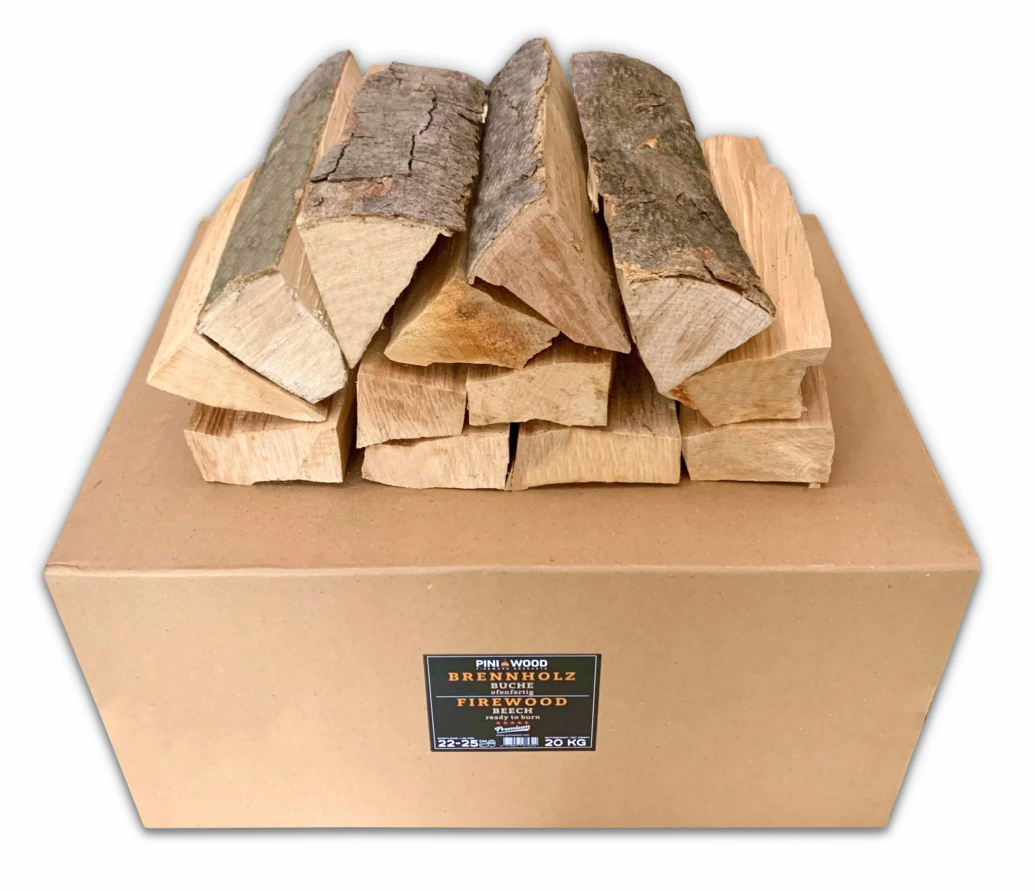 PINI drewno opałowe buk 20 kg 25 cm