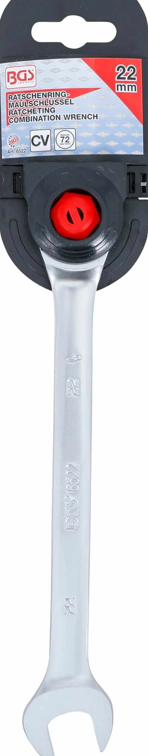 BGS 6522 Klucz płasko-oczkowy z grzechotką 22 mm