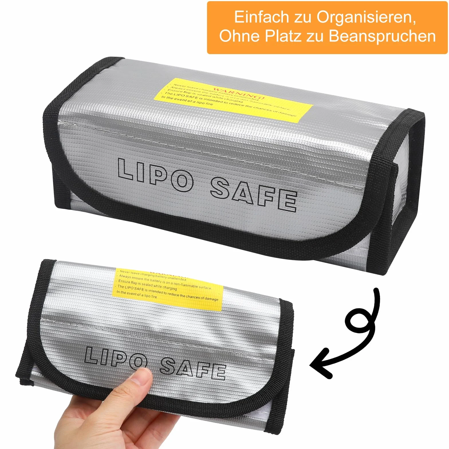 APOMOONS Lipo Safe Bag, torba na baterie, ognioodporna, przeciwwybuchowa, ognioodporna torba ochronna na akumulator Lipo, ognioodporna, do ładowania i transportu