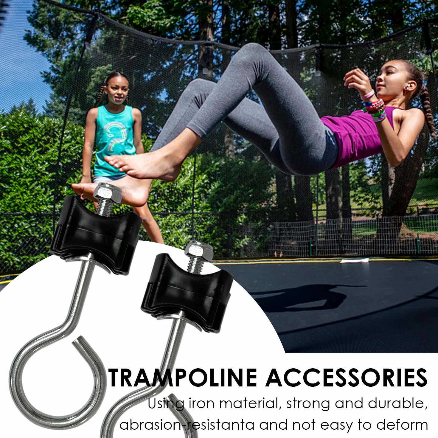 4 sztuk śrub do trampoliny, akcesoria do trampoliny, śruby zabezpieczające do trampoliny, śruby do trampoliny, akcesoria śrubowe do mocowania trampolin