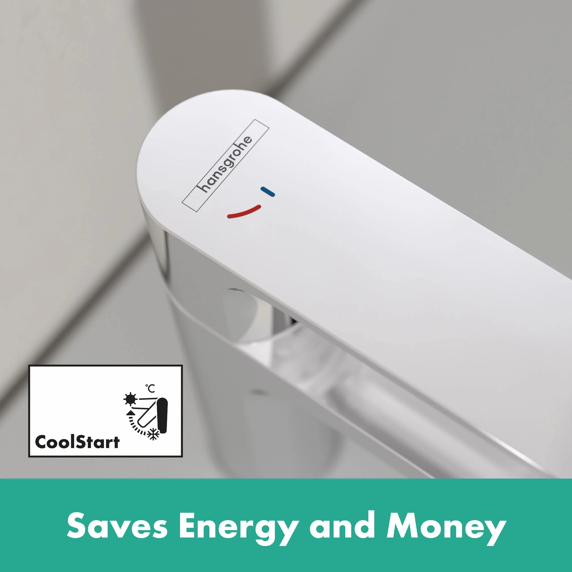 hansgrohe Rebris S bateria umywalkowa chrom 84 mm EcoSmart CoolStart