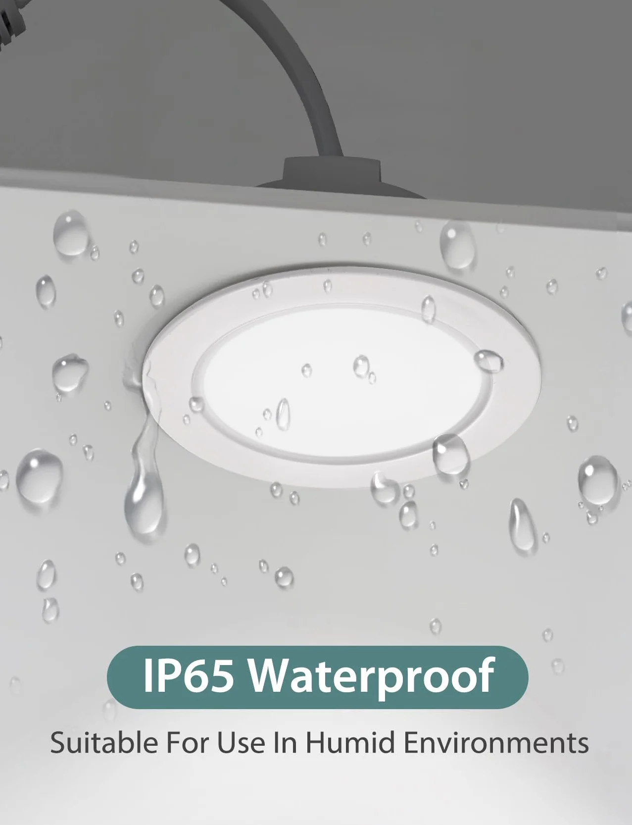 Aigostar LED Downlight wpuszczany w sufit 4,8 W IP65 wodoodporny 4000 K naturalne światło bardzo płaski biały ø87*H35 mm 6 szt.