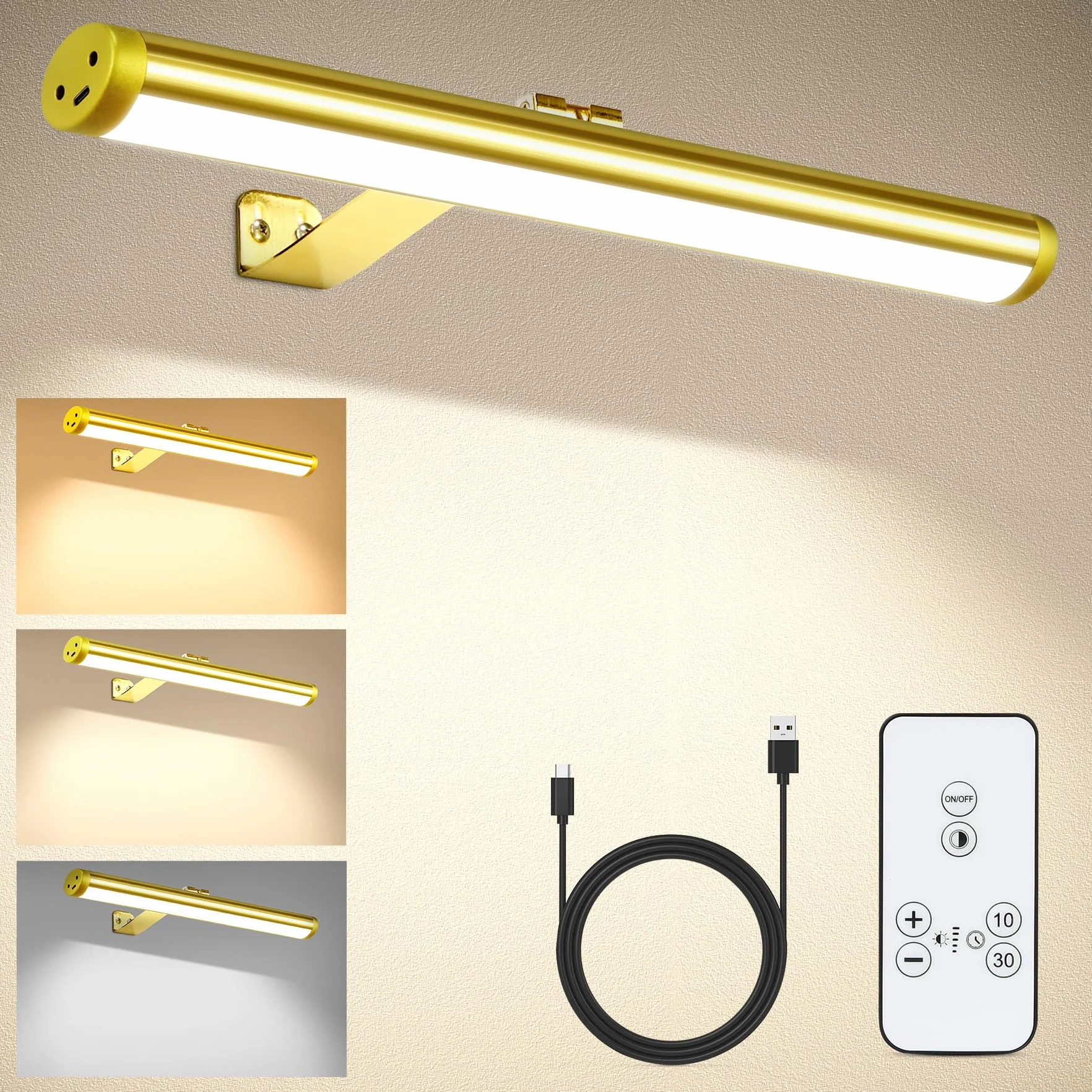 Bezprzewodowa lampa LED 45 cm z pilotem 3 tryby oświetlenia