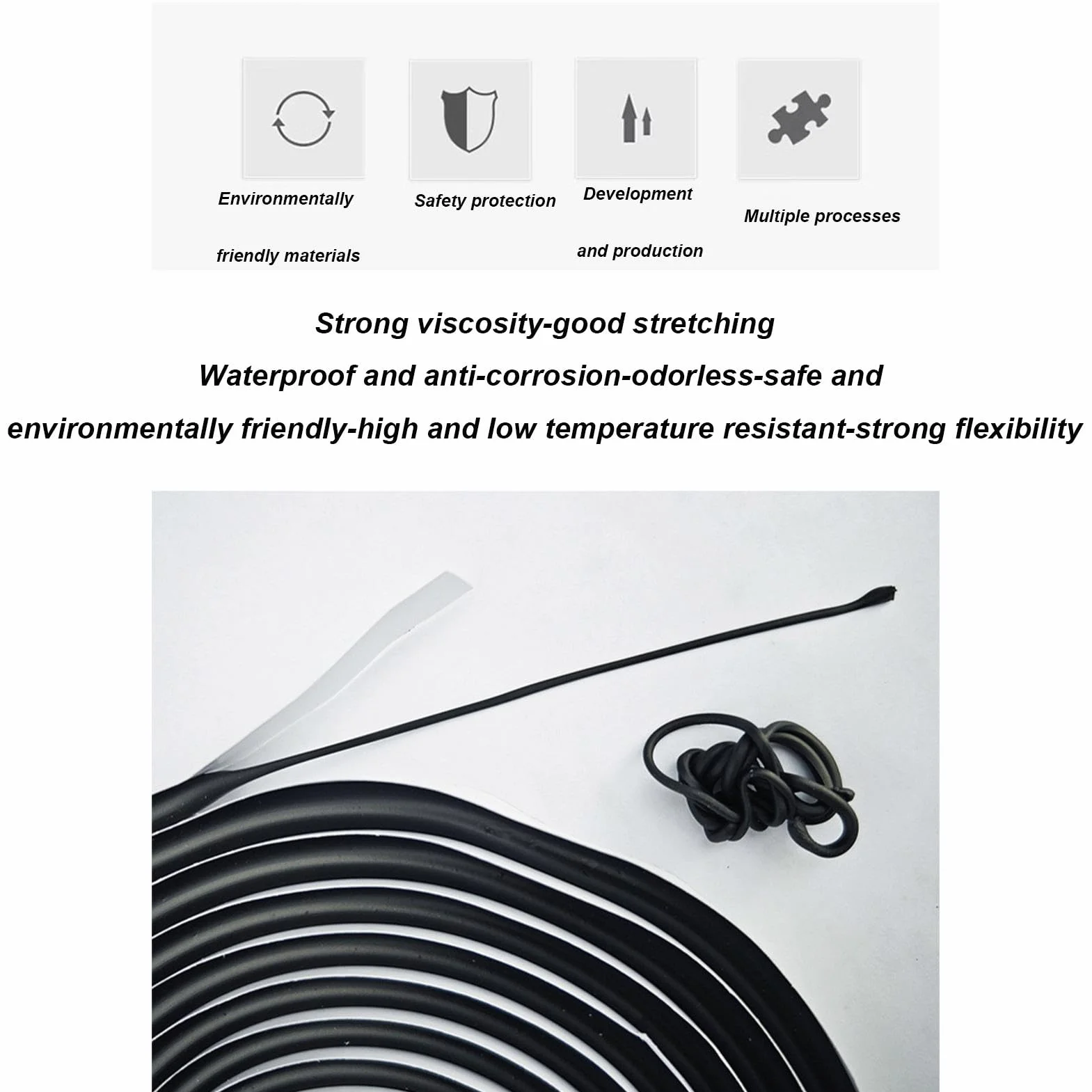 Weather Stripping, Under Door Draft Blocker, Door Insulator Strip, Rubber Weather Seal, Auto Draft Seal Strip, Soundproof Edge Protector, 13 Ft Weather Stripping, Car Windshield Sealing Strip