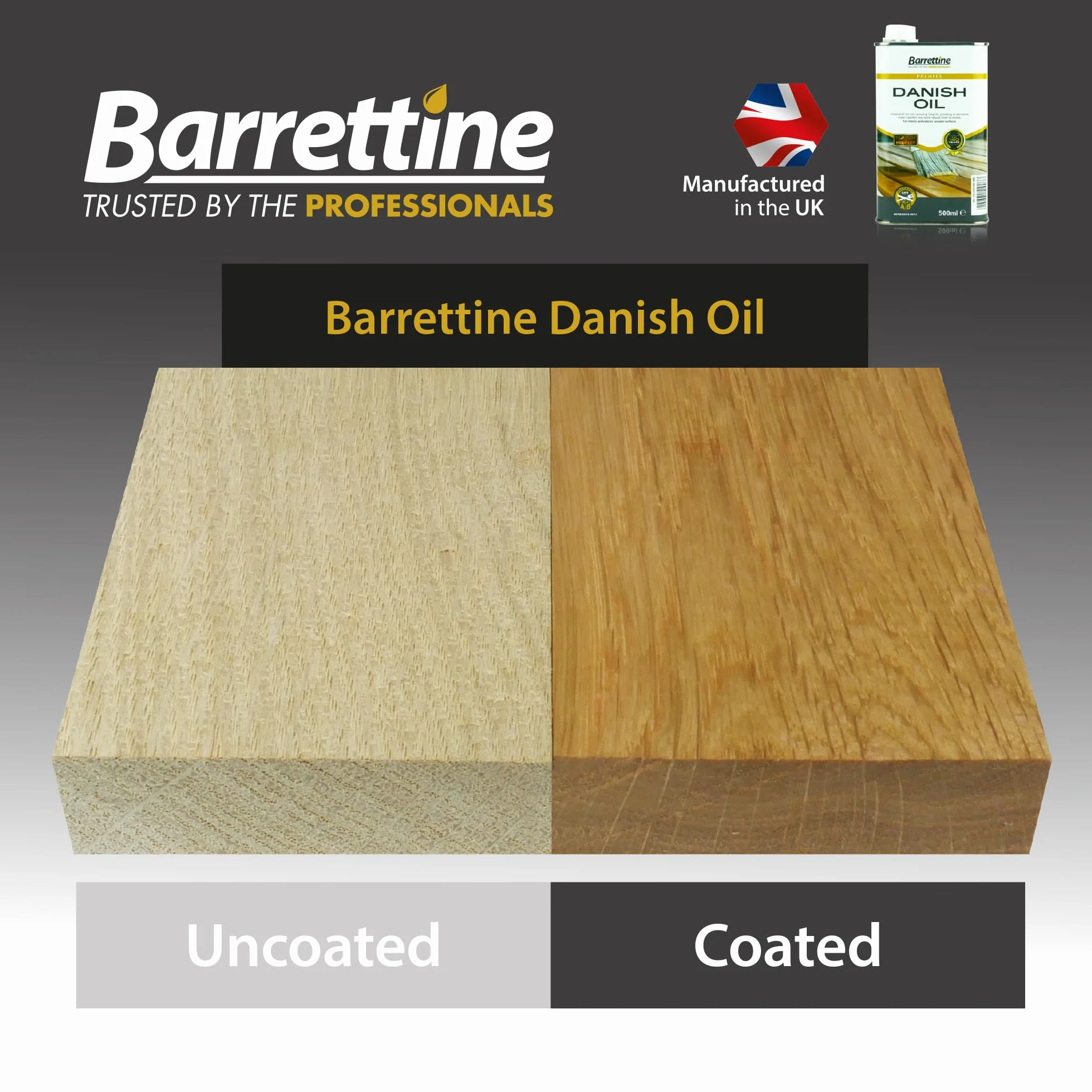 Barrettine Premier Danish Oil 500 ml – wodoodporny olej do drewna