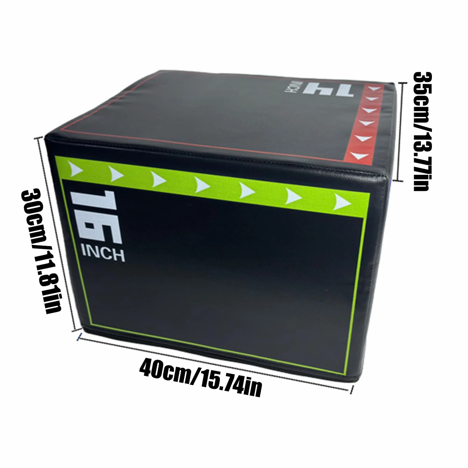 Plyometric Jump Box – odporny na wstrząsy pojemnik Step Up Box do treningu, gąbka EPE z odporną na zużycie osłoną, stabilny sprzęt fitness do treningu siłowego, cardio i skoków w domu lub na siłowni
