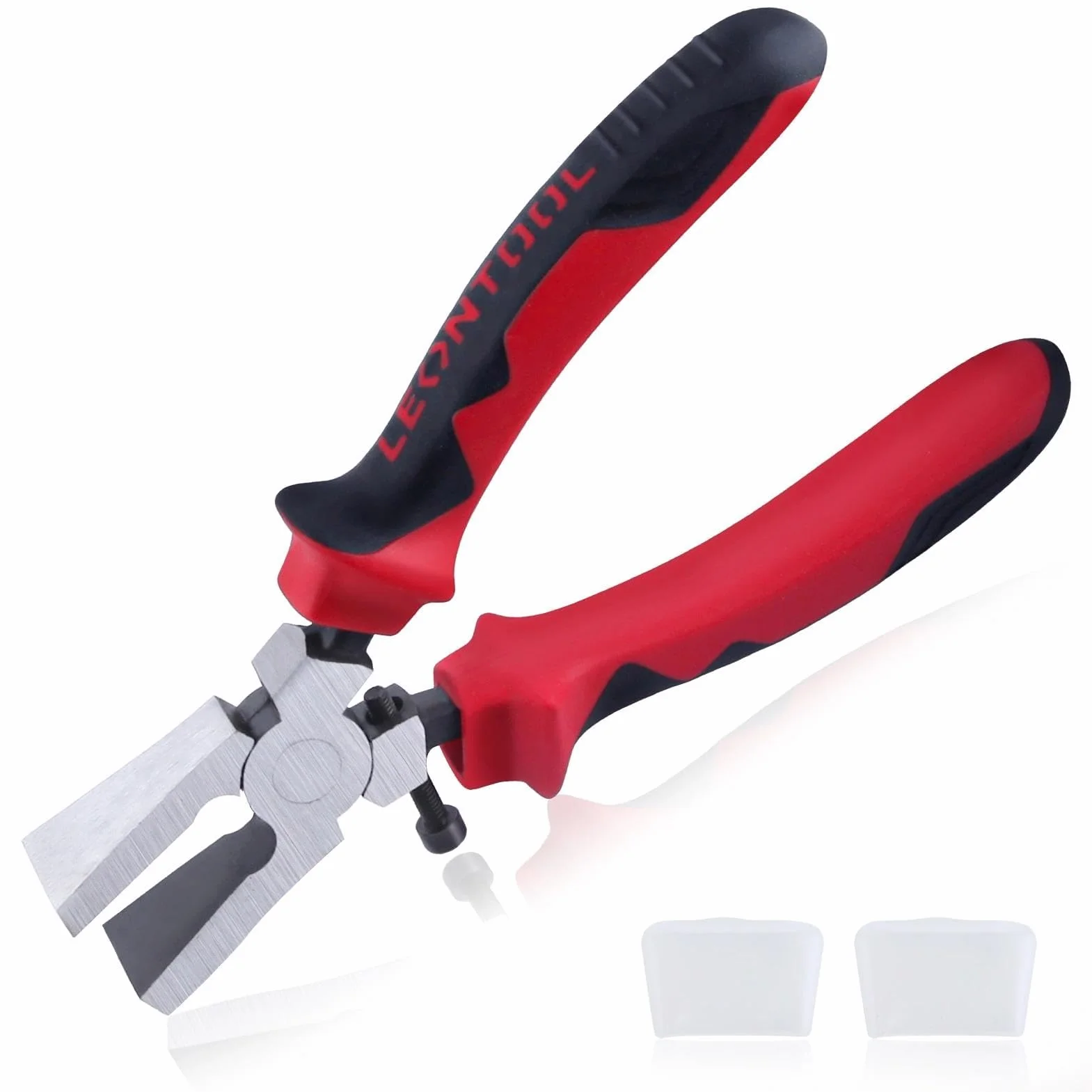 LEONTOOL Szczypce do łamania szkła 15 cm płaskie szczękowe z gumowymi końcówkami