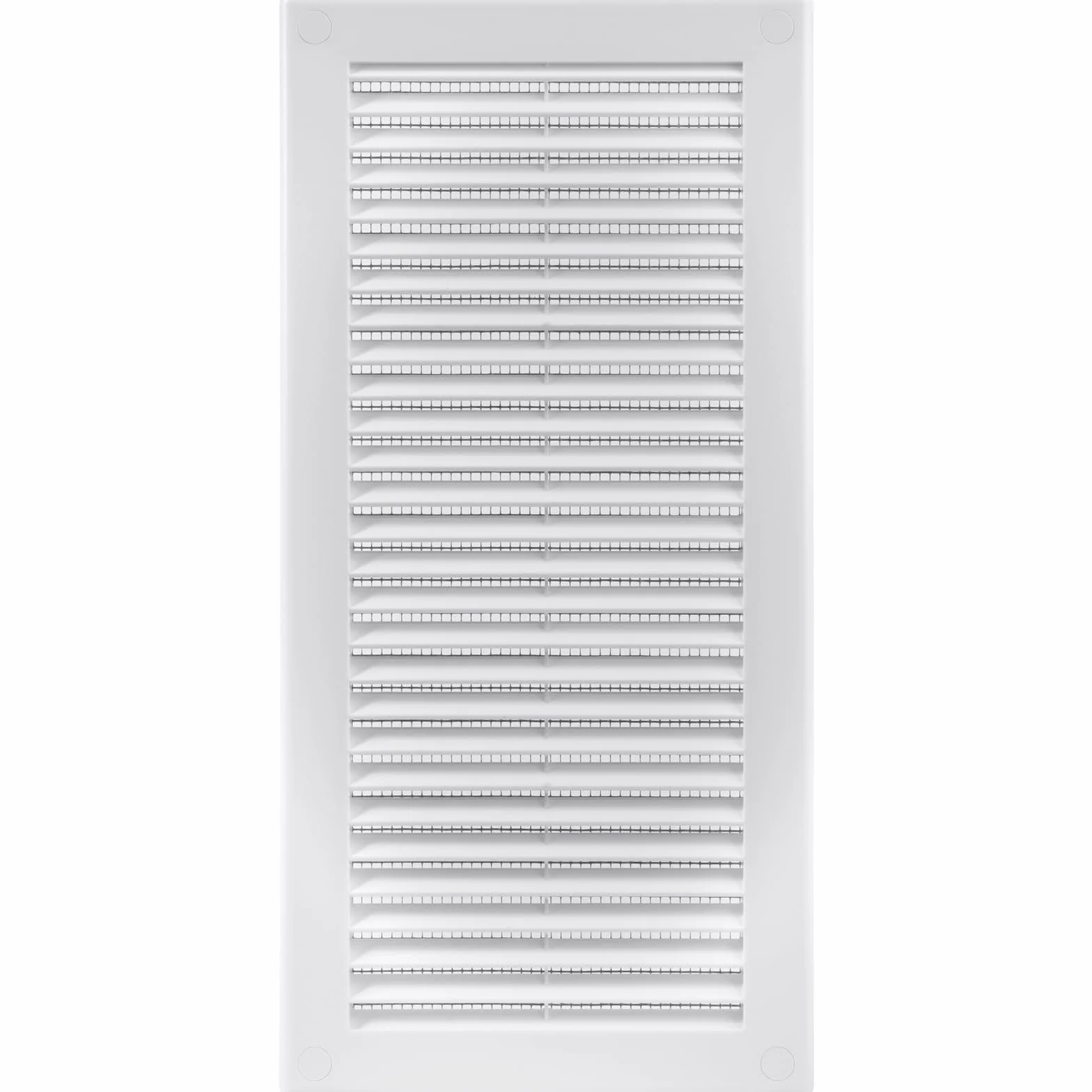 Vent Systems 310 x 150 mm Biała Osłona Wentylacyjna Płaska Prostokątna z Moskitierą Kratka Wentylacyjna HVAC