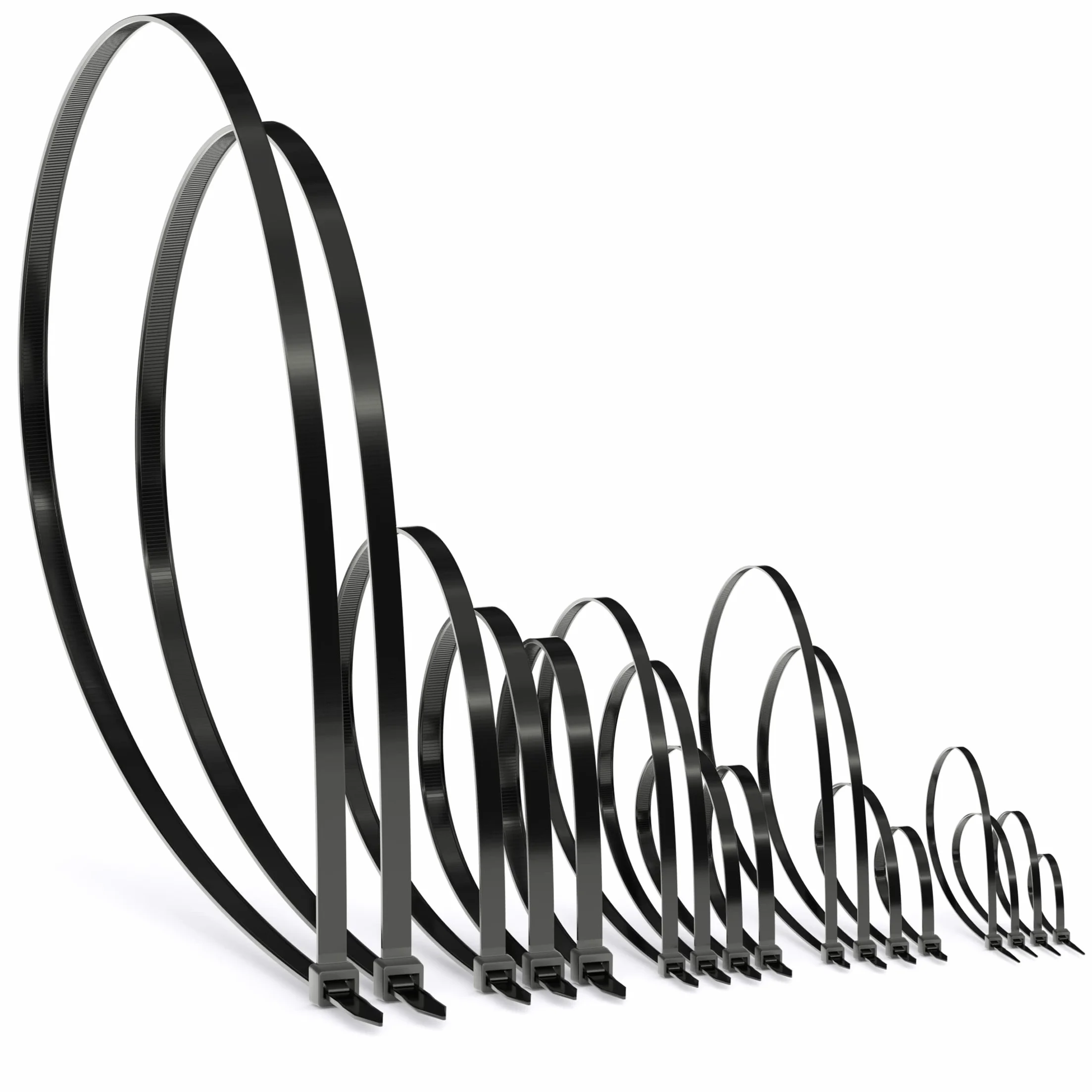 deleyCON 100 Sztuk Opaska Kablowa 140 mm x 2,5 mm (14 cm x 0,25 cm) Tworzywo Sztuczne Uchwyt Kablowy Mocowanie Kabli Bardzo Duża Wytrzymałość na Rozciąganie Odporność na Rozerwanie Czarny
