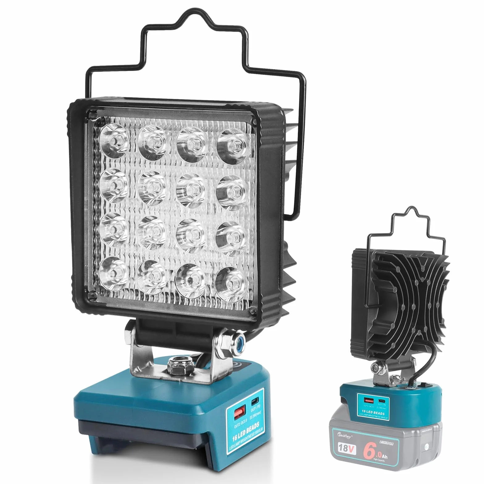 Makita Akumulatorowa Lampa Robocza 18V 2900-5800 lm 22.5W 48W Aluminiowe Żebra Chłodzące