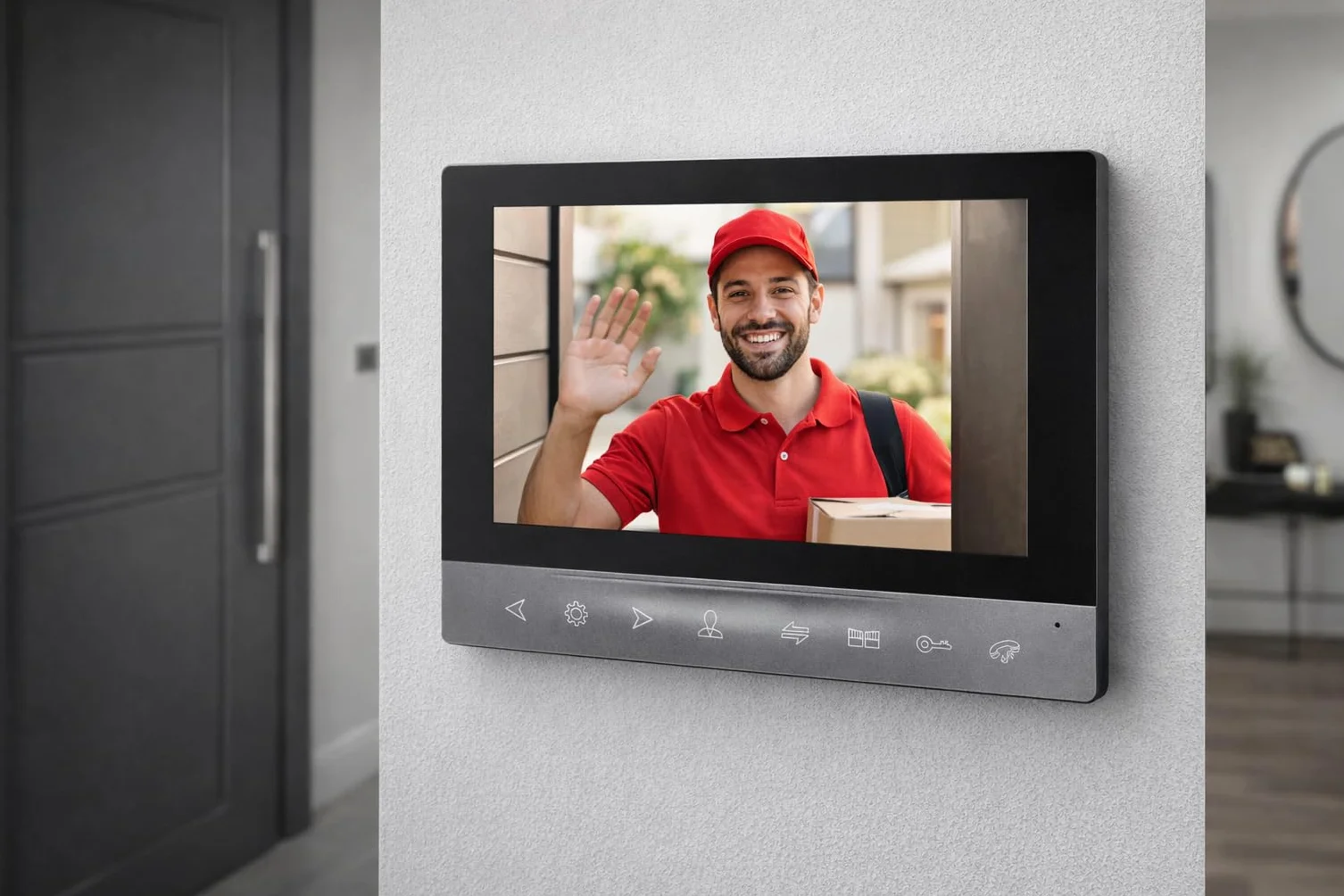 Wideodomofon WiFi Full HD 1080px Kamera Zewnętrzna IP65 RFID Klawiatura Kodowa Tuya Smart 7 Cali