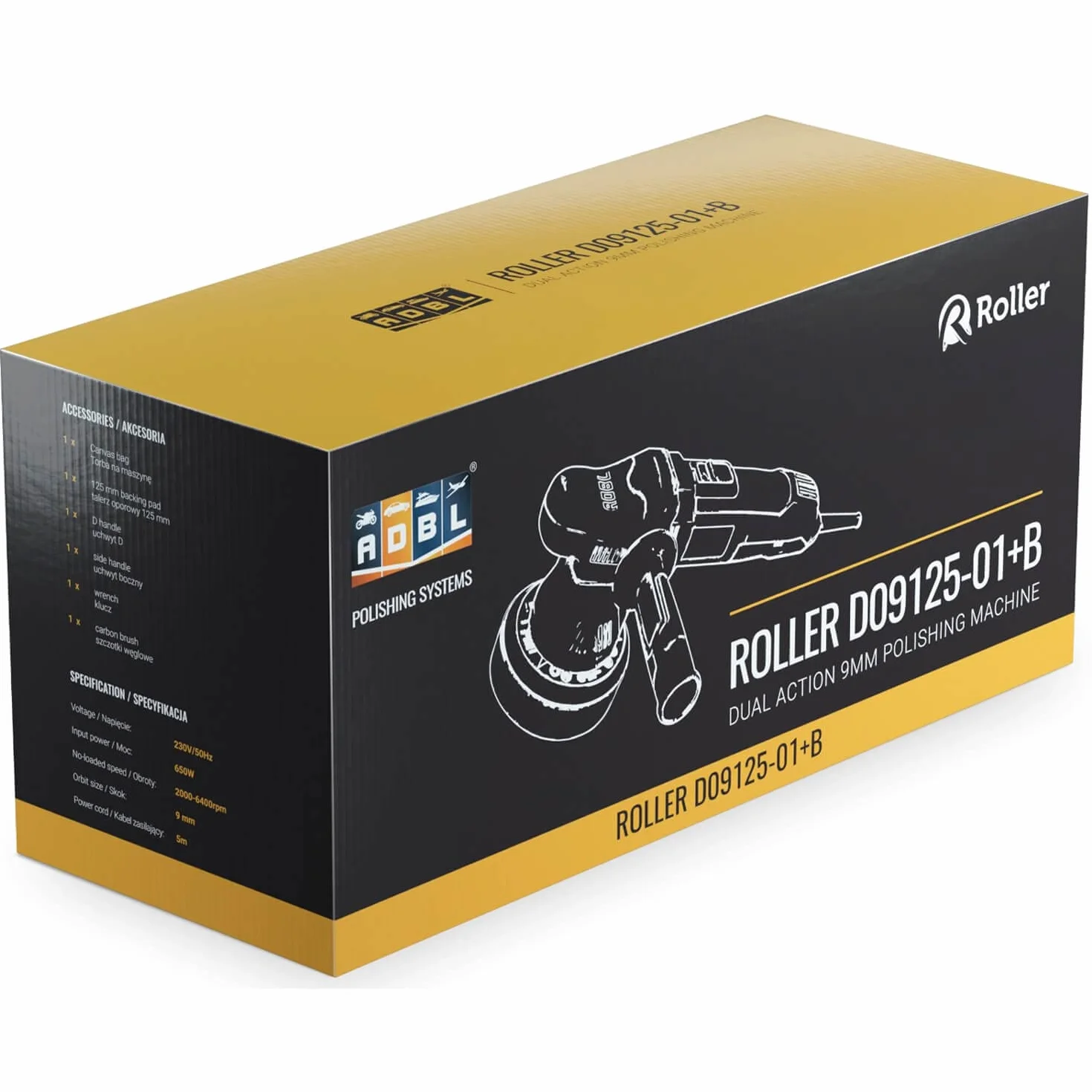 ADBL Polerka mimośrodowa 75 mm, piasta 9 mm, 650 W