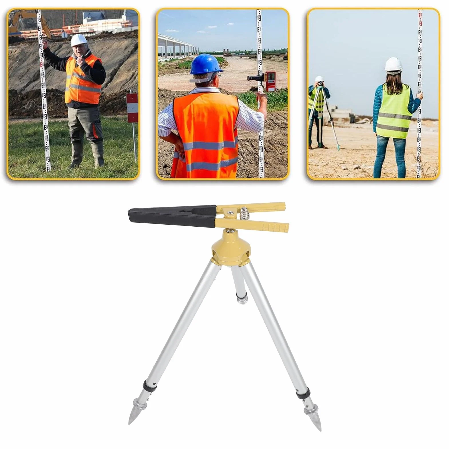 Telituny Stojak na Tachimetr Statyw Aluminiowy 46-60 cm Regulowany Pomiarowy