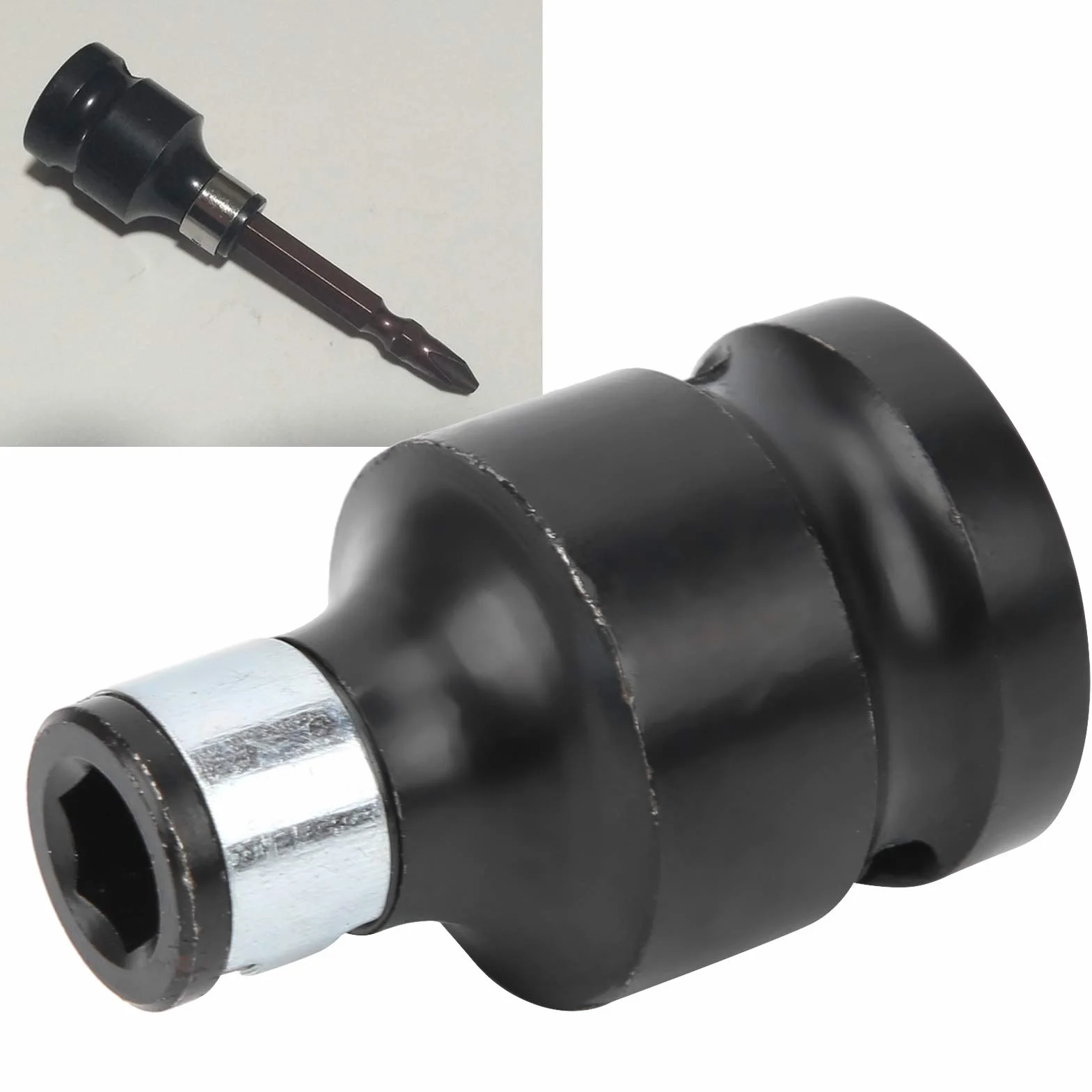 Adapter gniazda 1/2" na 1/4" sześciokątny do wkrętarki udarowej 10-częściowy