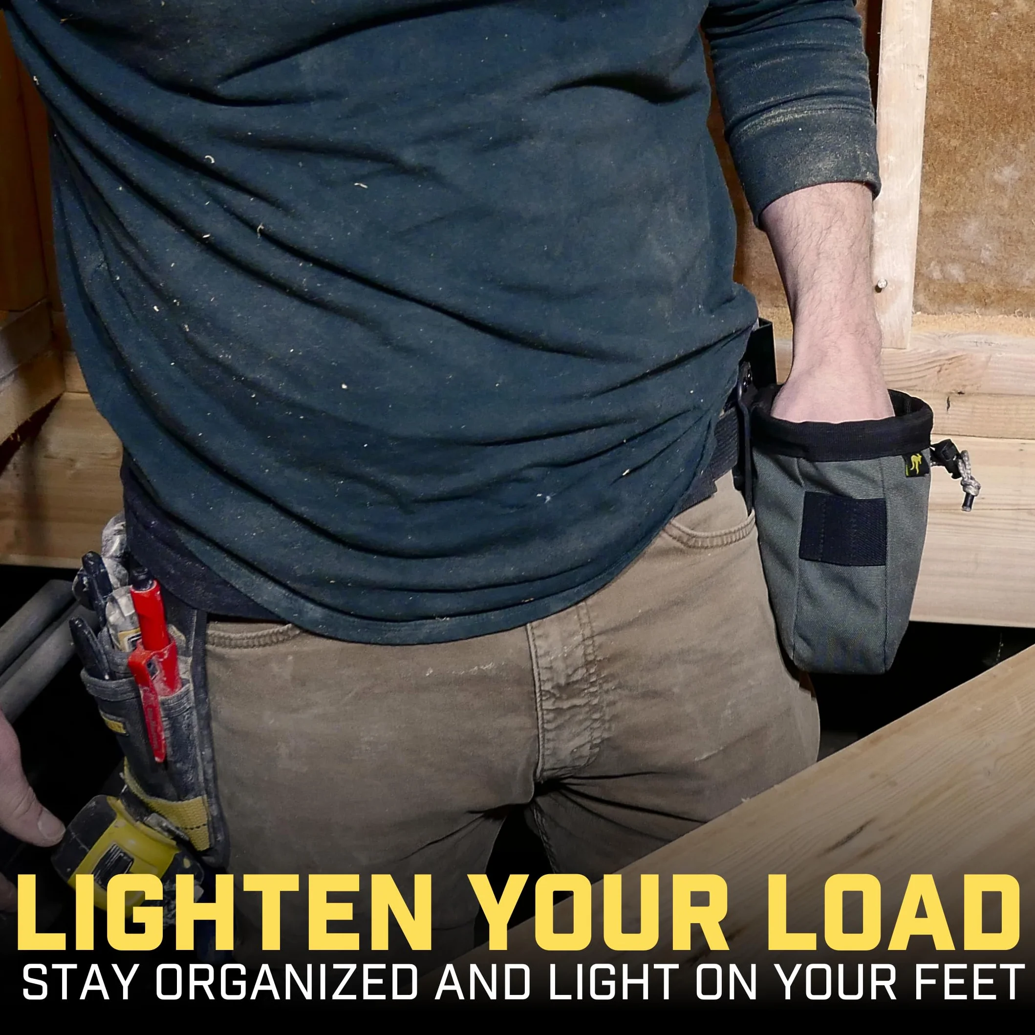Joey Tool Belt Bag Clip-On Pouch for Electricians HVAC Techs