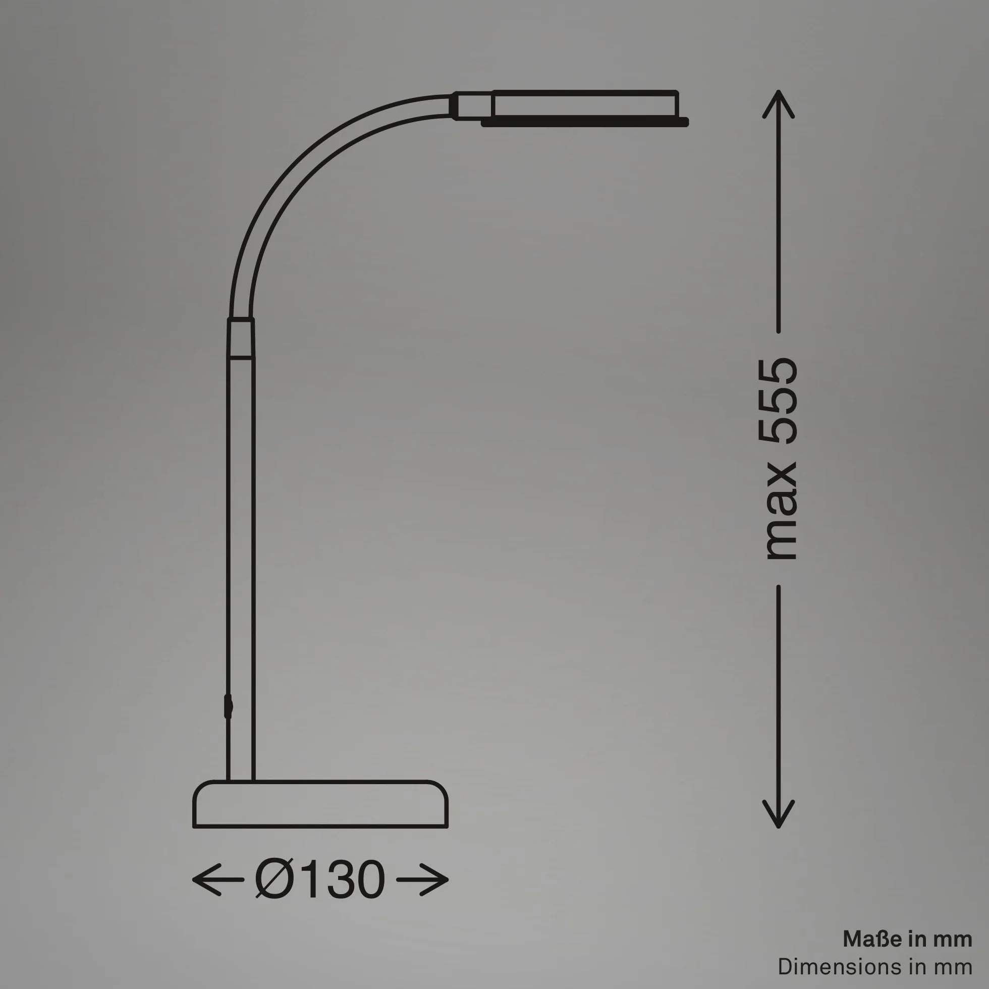 BRILONER Lampa biurkowa LED z dotykiem ściemniana obrotowa 13x55,5 cm beżowy