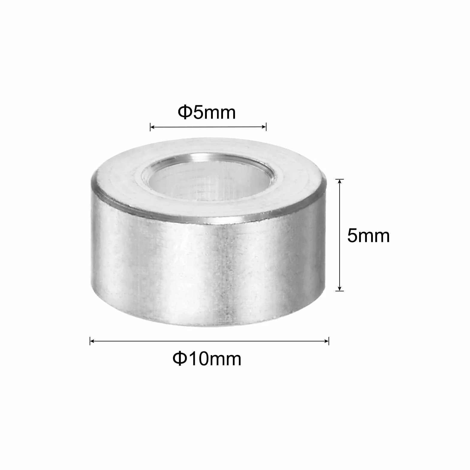 sourcing map 20 sztuk aluminiowych tulei dystansowych 5x10x5 mm do śrub M5
