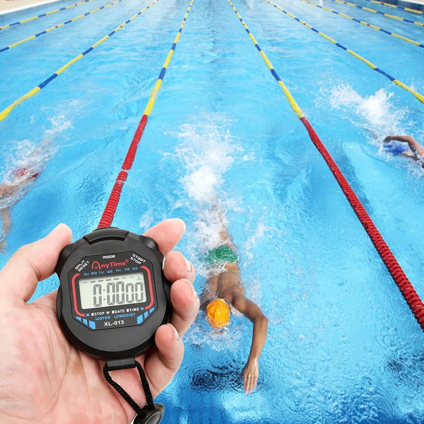 CREADY Stoper sportowy z 2 gwizdkami ze stali nierdzewnej, stopery sportowe do piłki nożnej, pływania lub lekkoatletyki, chronometru opozycji, idealny do sędziego