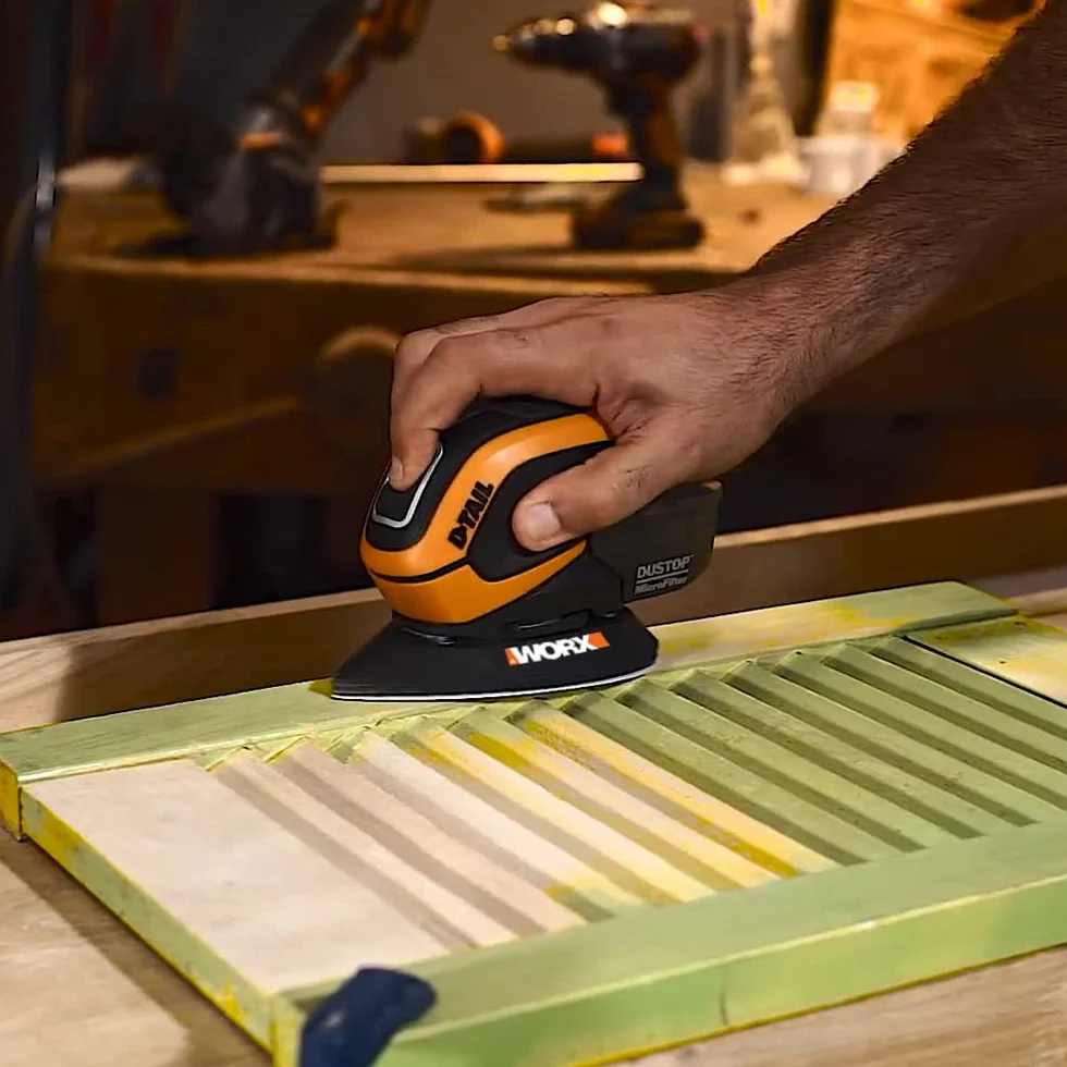 WORX WX648 szlifierka 65 W 230 V ergonomiczna ręczna Duststop mikrofiltr